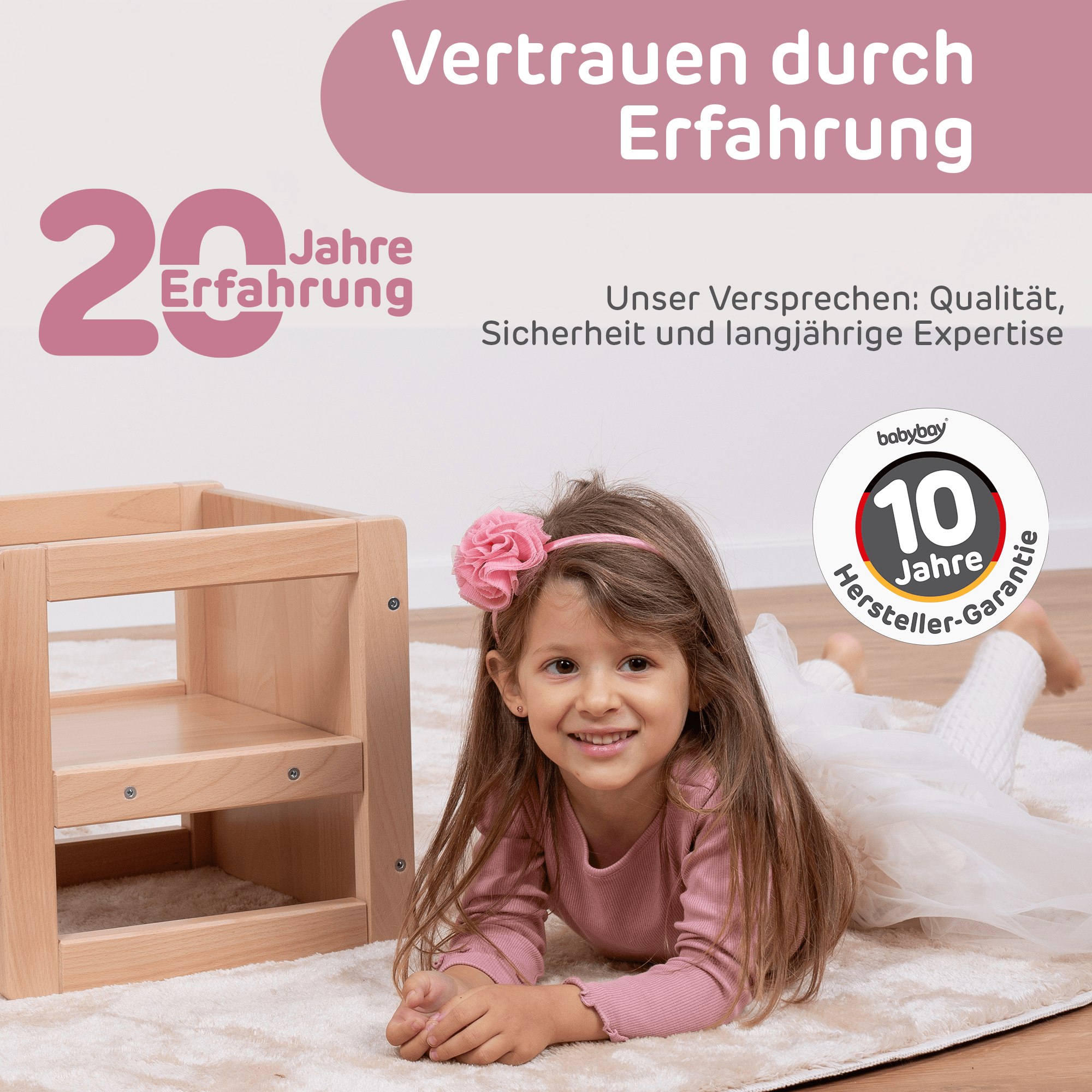 Lerntürme, babybay, Weiß – Produktansicht