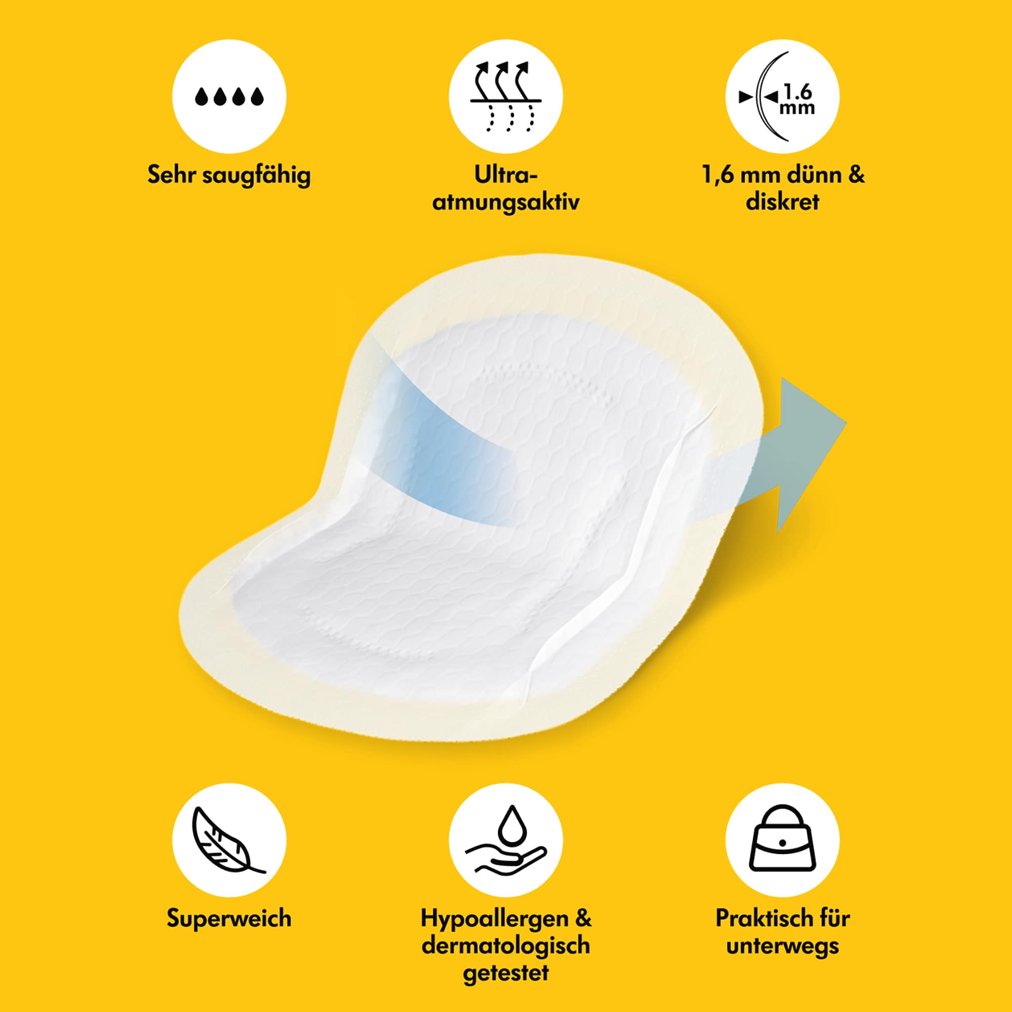Stilleinlagen, medela, Weiß – Produktansicht