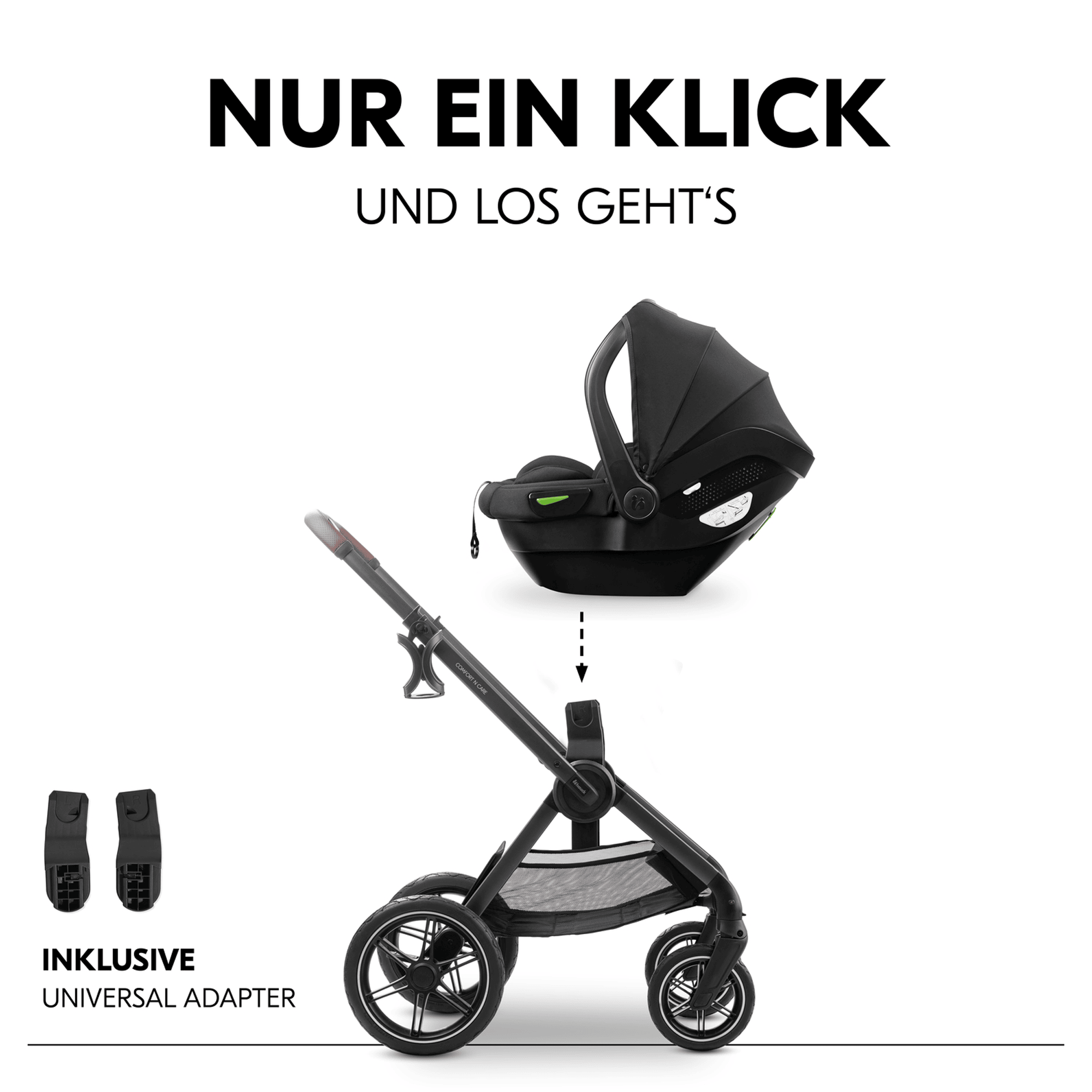 Kombi-Kinderwagen, hauck, Grau – Produktansicht