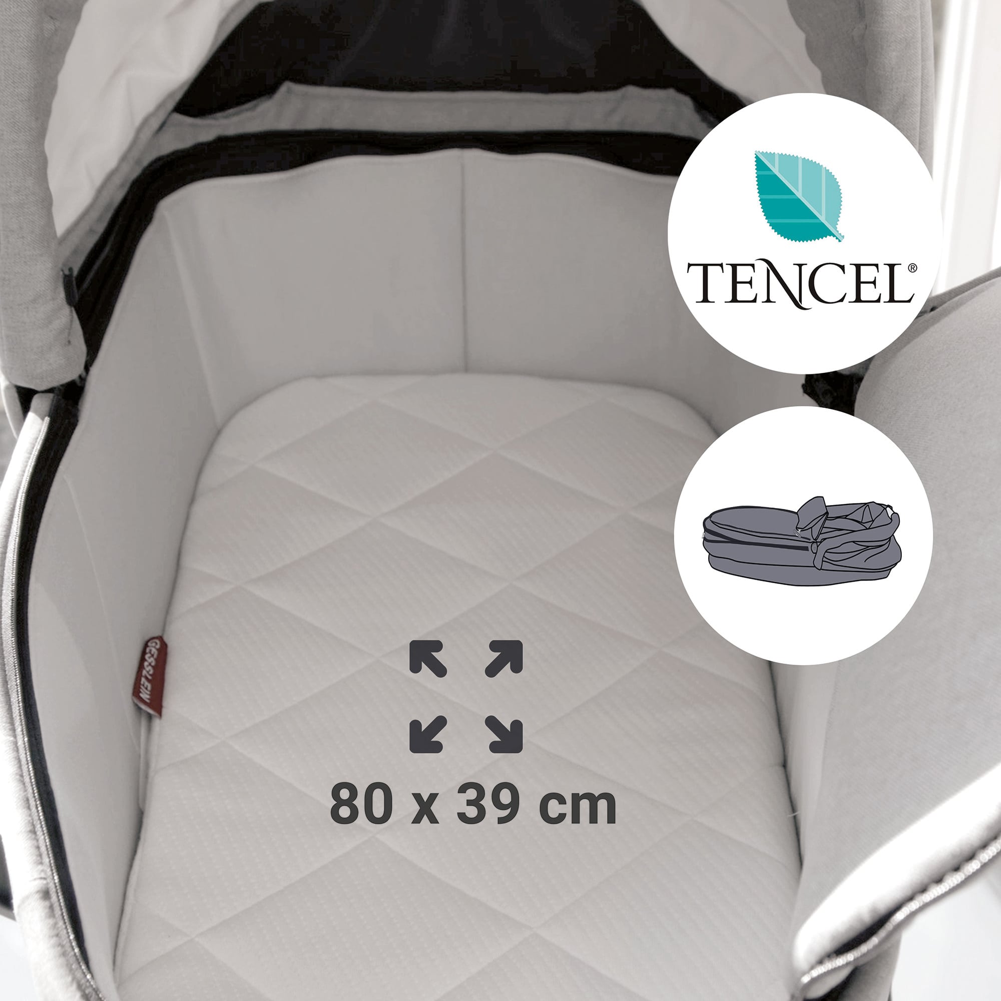 Kombi-Kinderwagen, GESSLEIN, Grün – Produktansicht