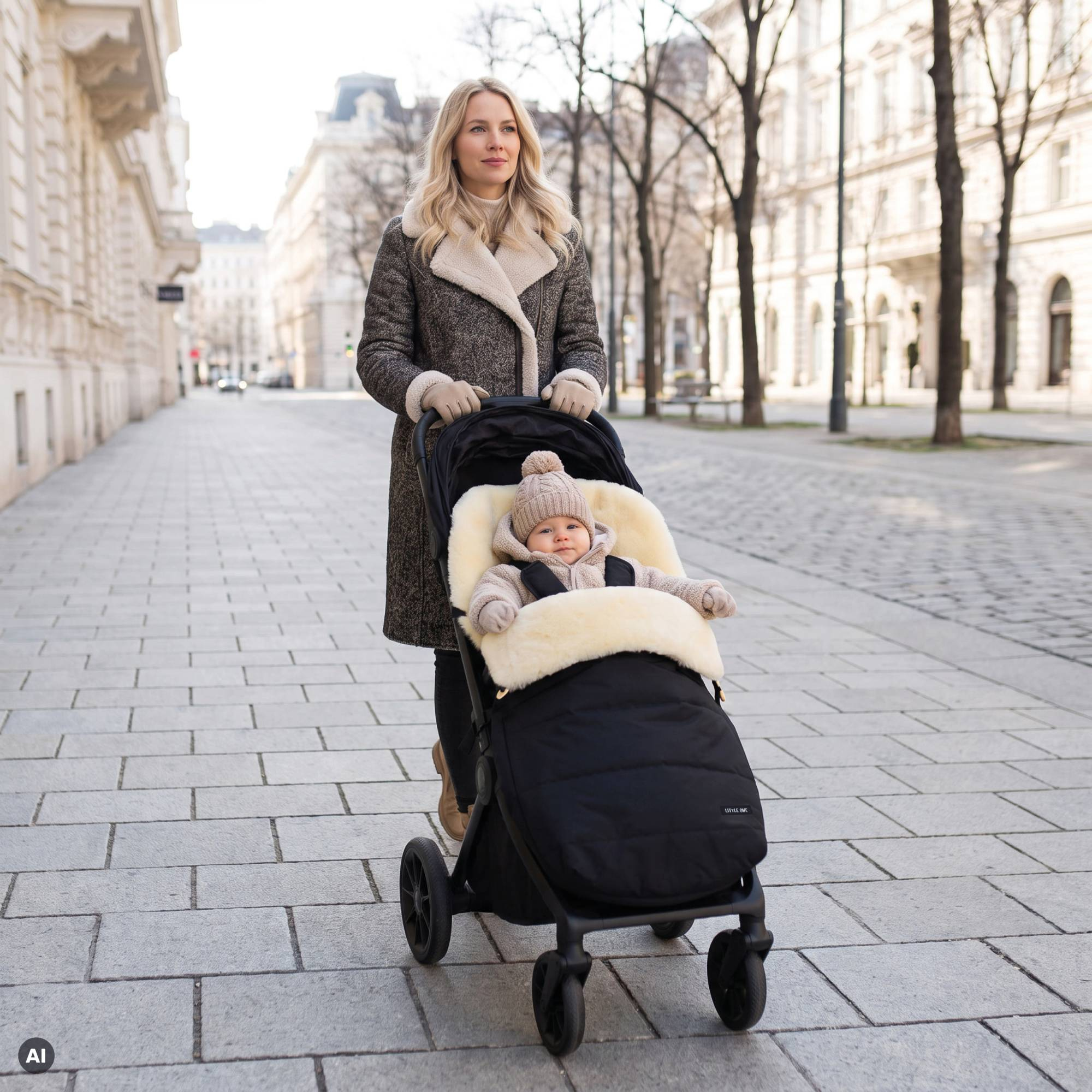 Fußsäcke & Decken, LITTLE ONE, Schwarz – Produktansicht