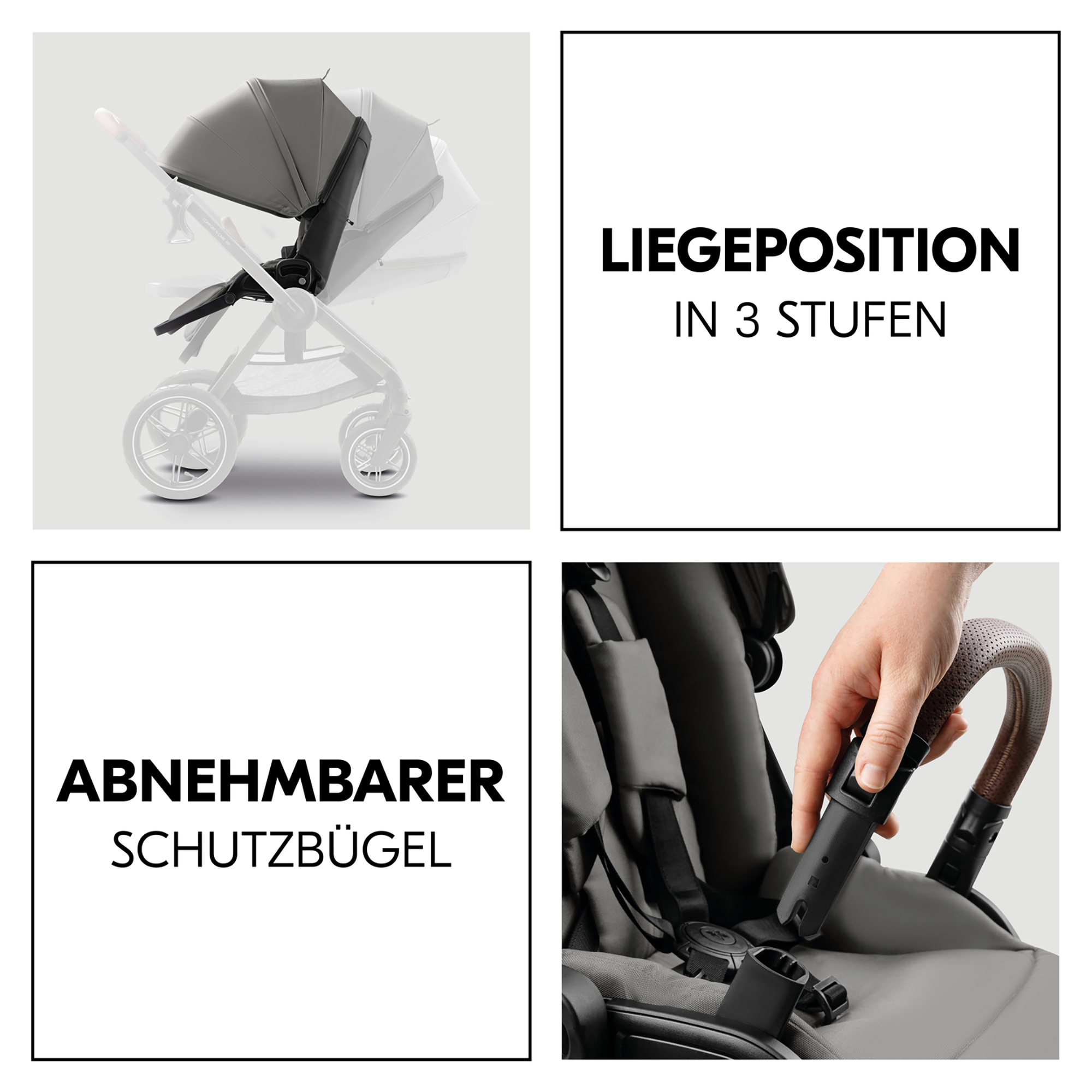 Kombi-Kinderwagen, hauck, Grau – Produktansicht