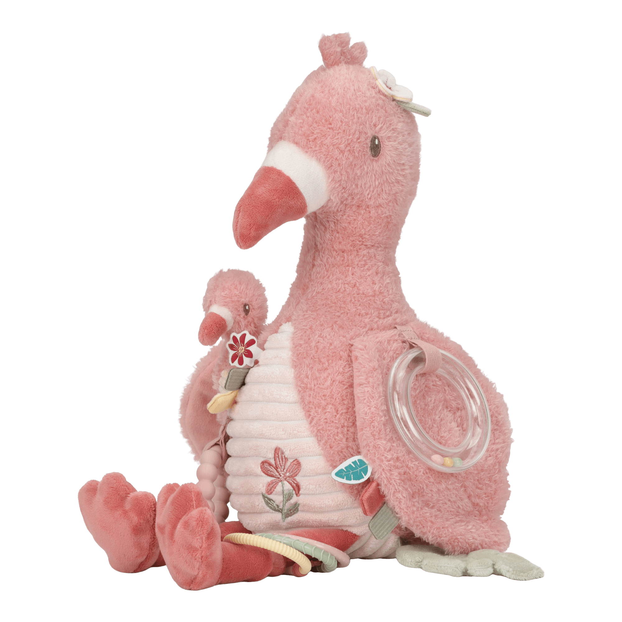 Kuscheltiere, LITTLE DUTCH, Pink – Besonderheit: mit Spiegel, Ringen und Beißring