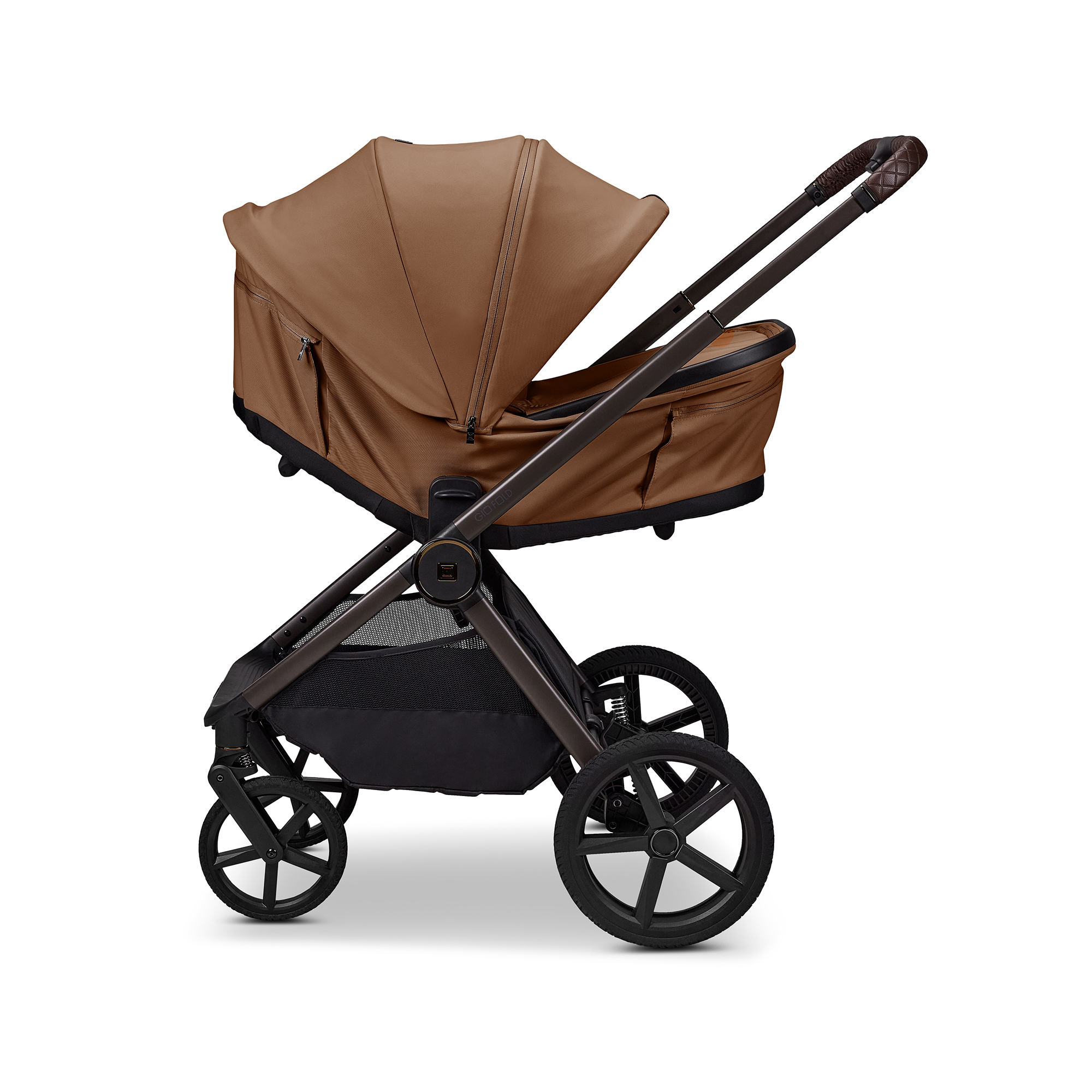 Kombi-Kinderwagen, MOON, Braun – Produktansicht