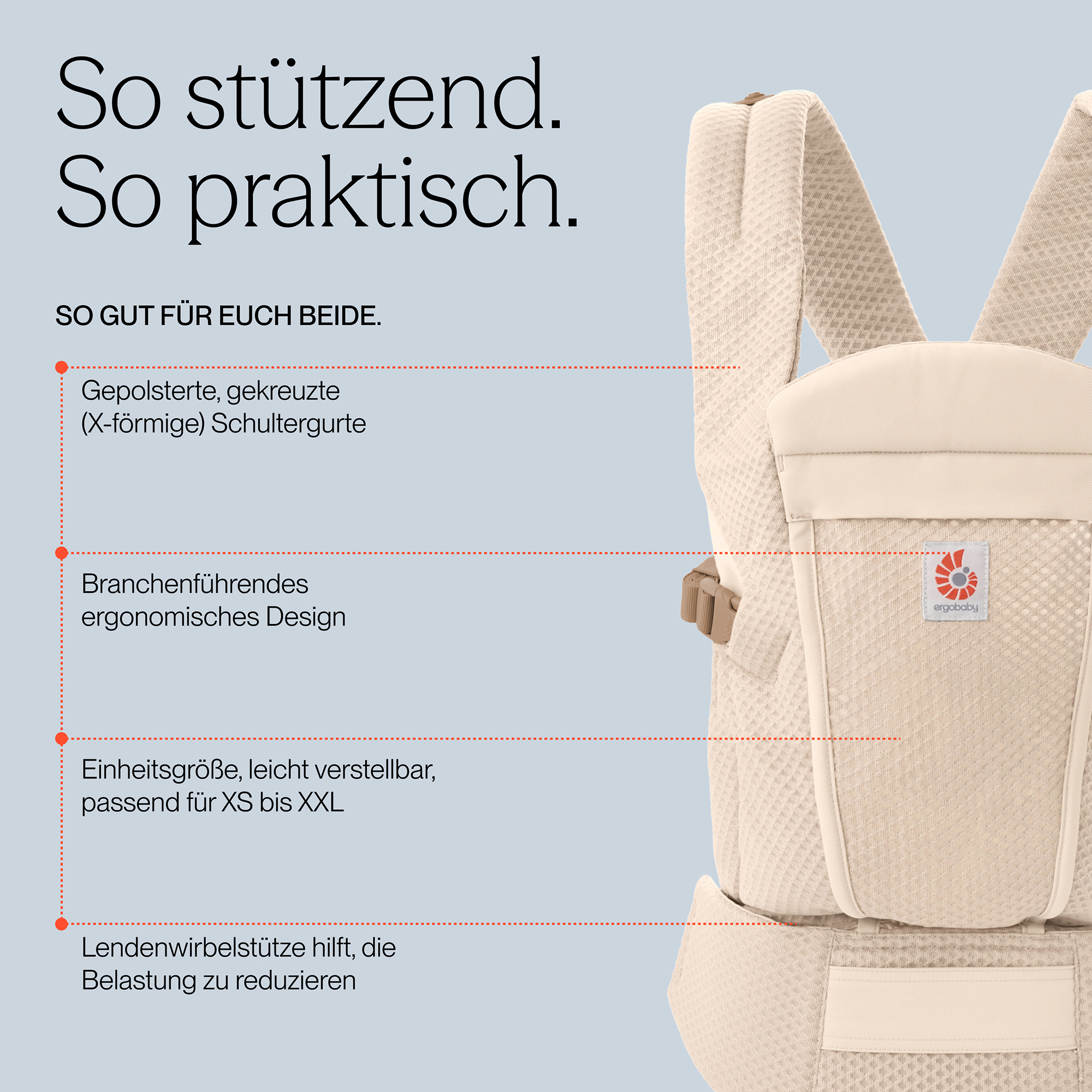 Babytragen, ERGObaby, Blau – Produktansicht