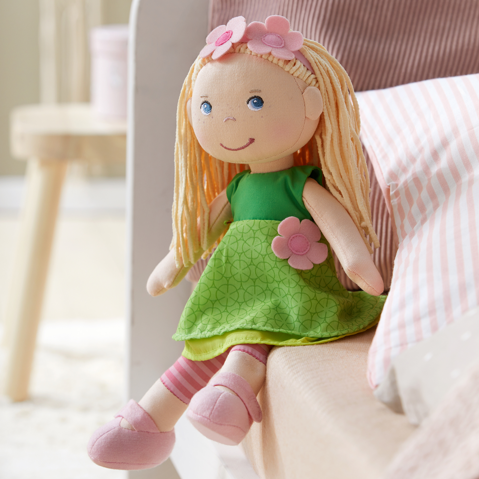 Puppen & Puppenwagen, HABA, Grün – Produktansicht