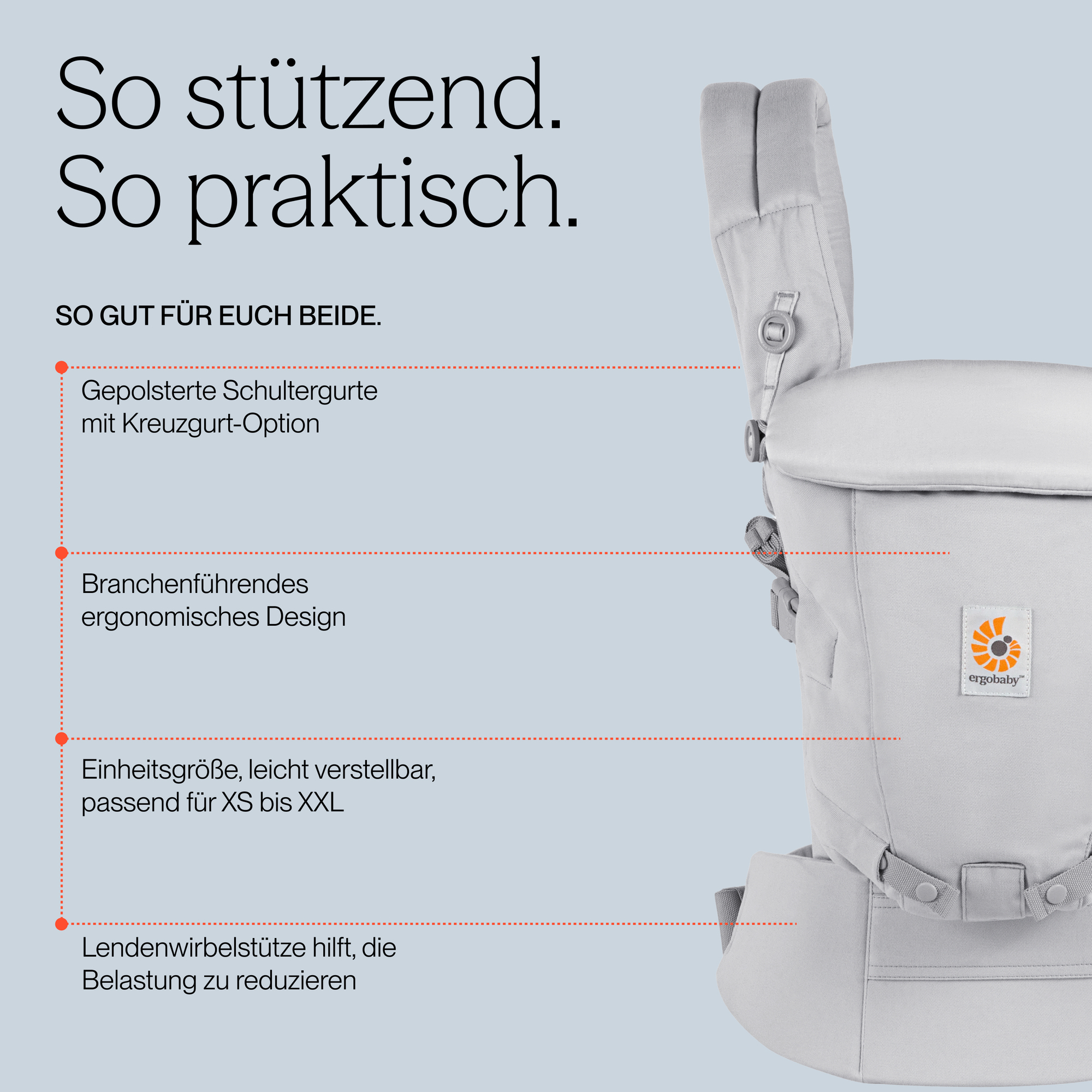 Fullbuckle Tragen, ERGObaby, Beige – Produktansicht
