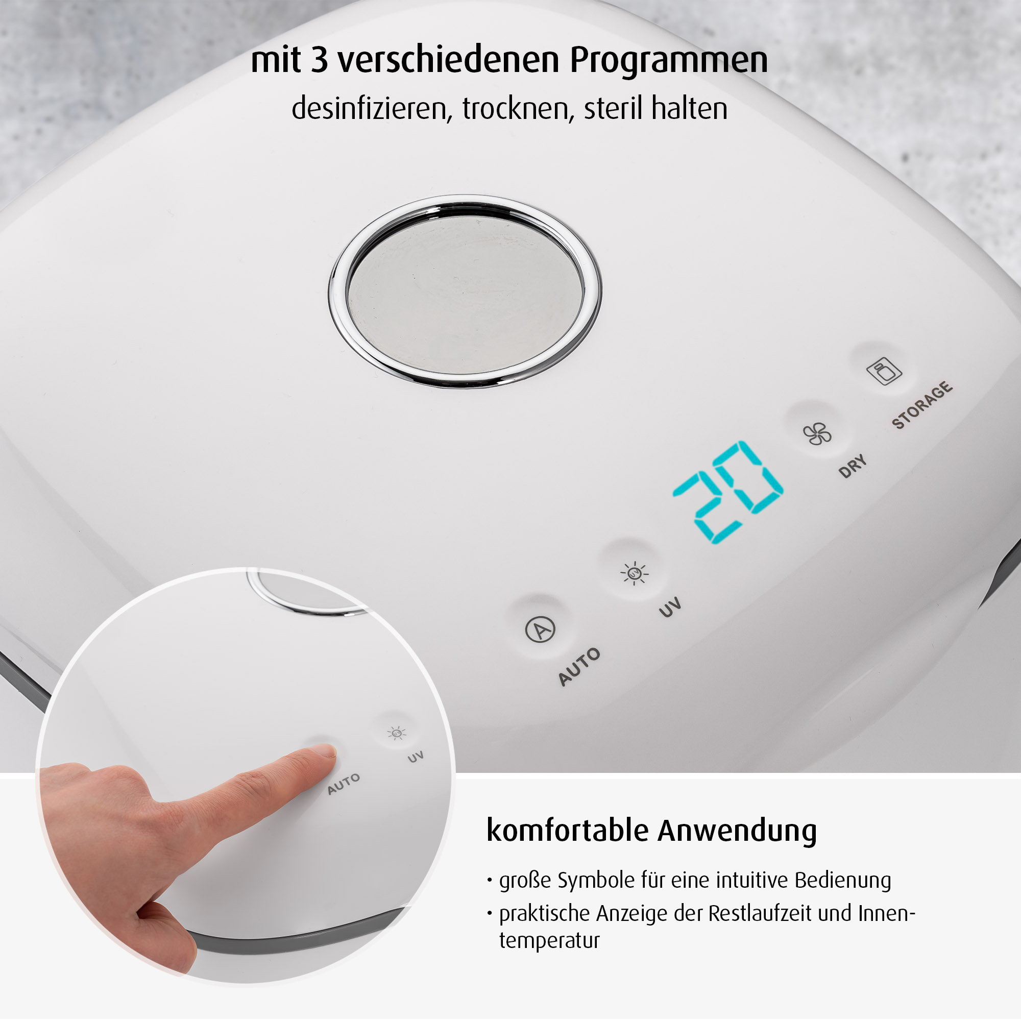 Vaporisatoren, reer, Weiß – Produktansicht