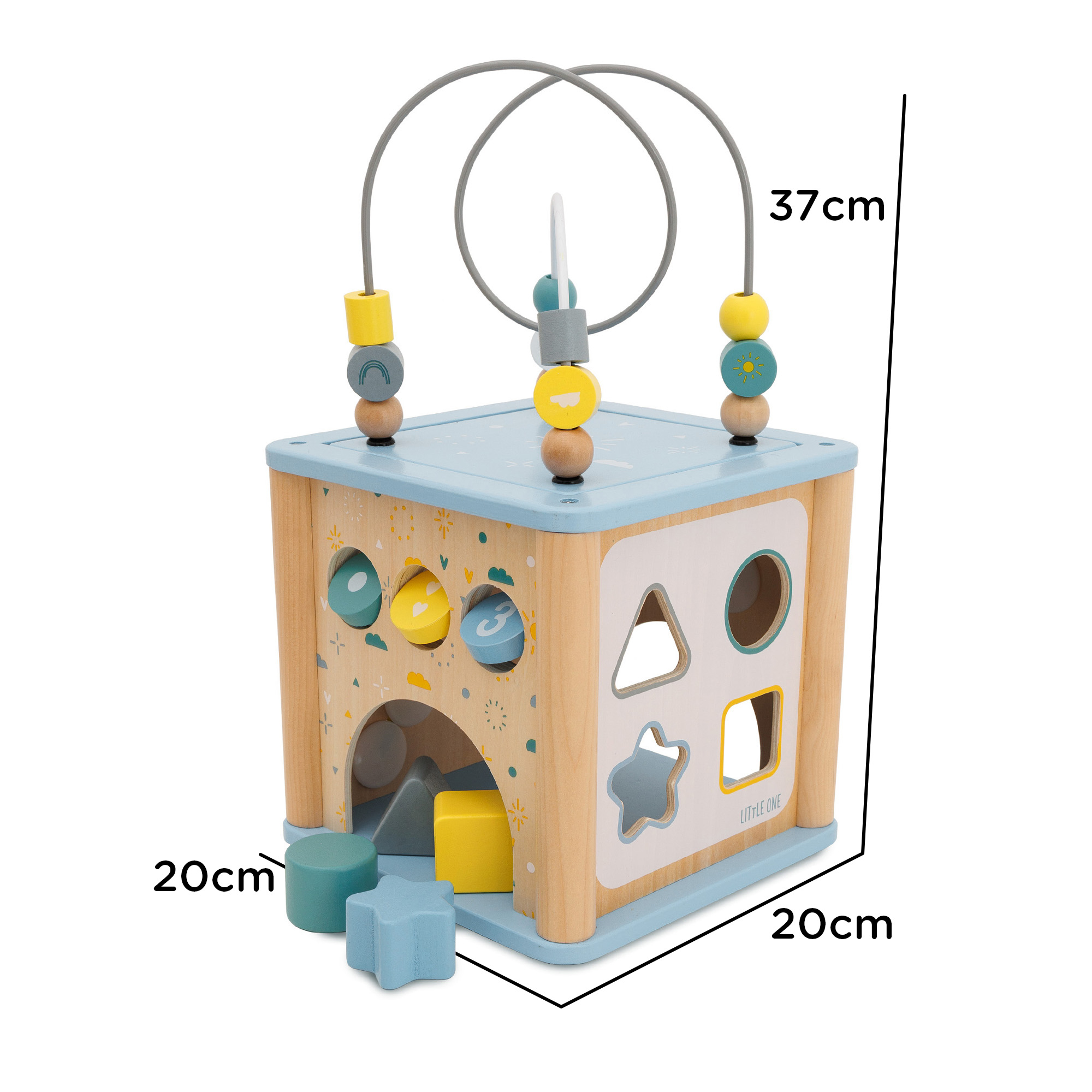 Motorikwürfel, LITTLE ONE, Mehrfarbig – Produktansicht