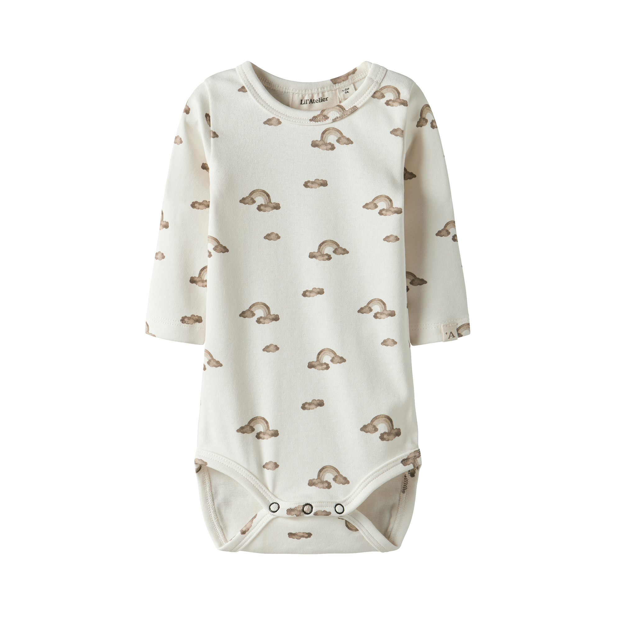 Langarmbodys, Lil' Atelier, Weiß – Besonderheit: Druckknöpfe erleichtern das An- und Ausziehen