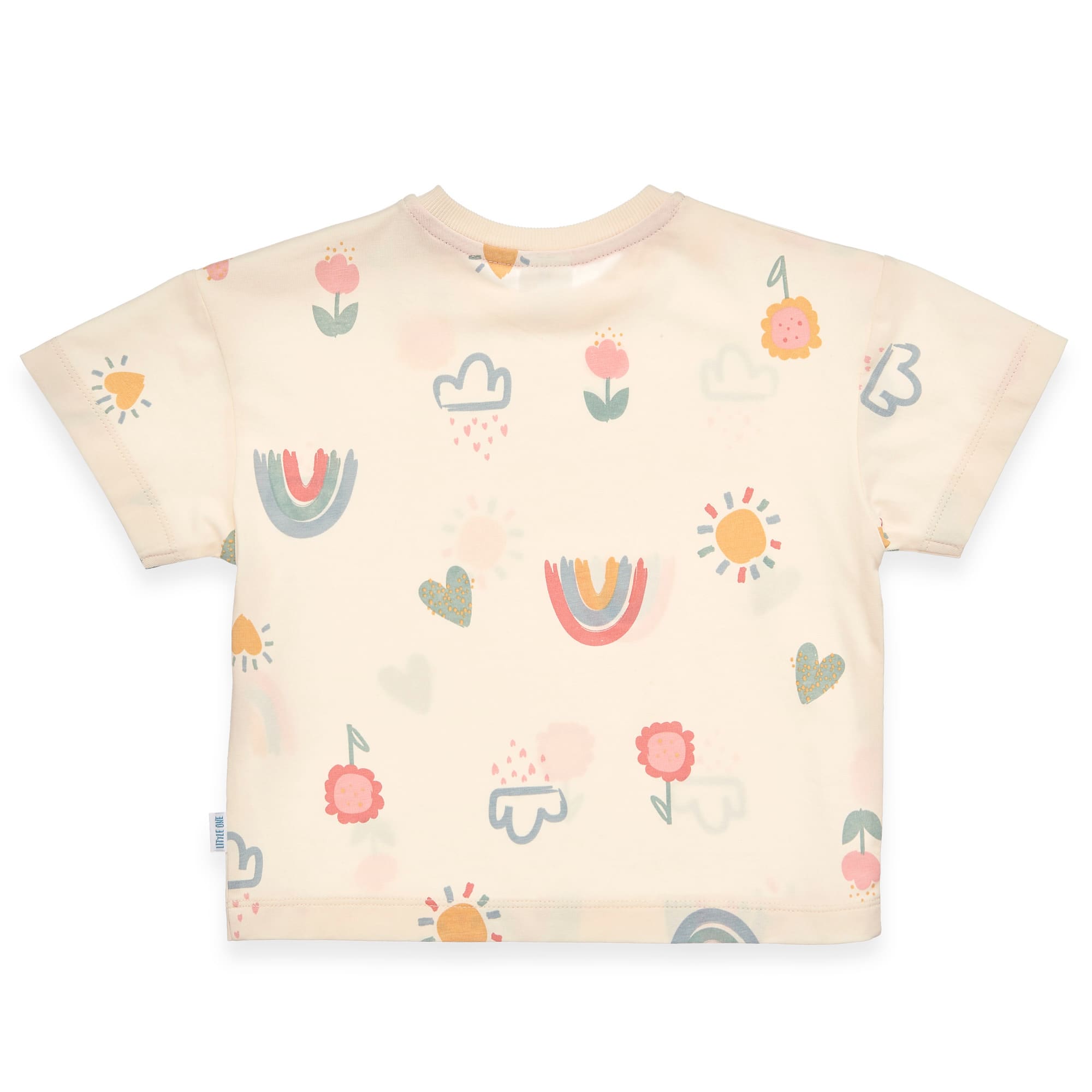 Kurzarmshirts, LITTLE ONE, Weiß – Besonderheit: aus 95% Baumwolle