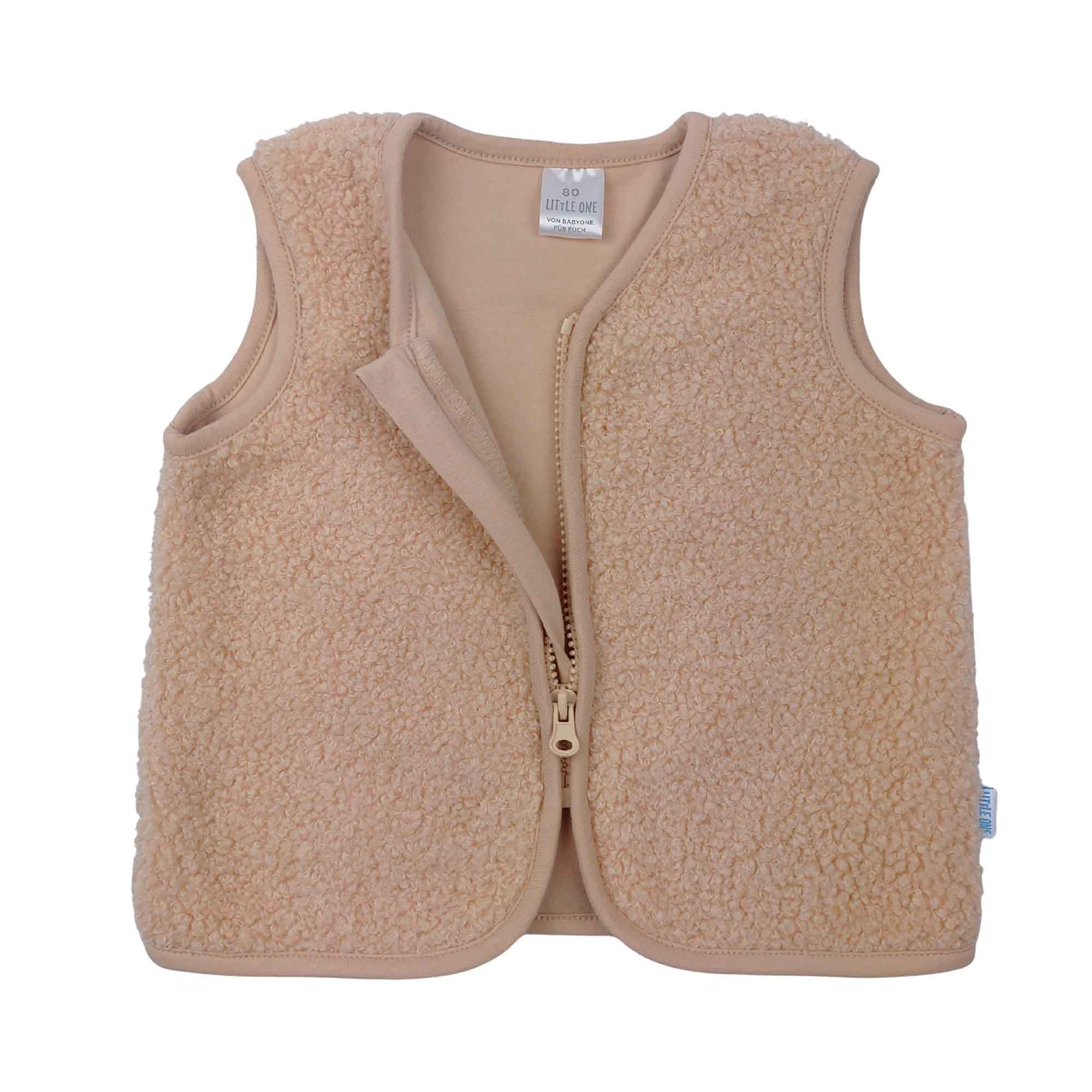 Westen, LITTLE ONE, Beige – Besonderheit: Reißverschluss mit Kinnschutz