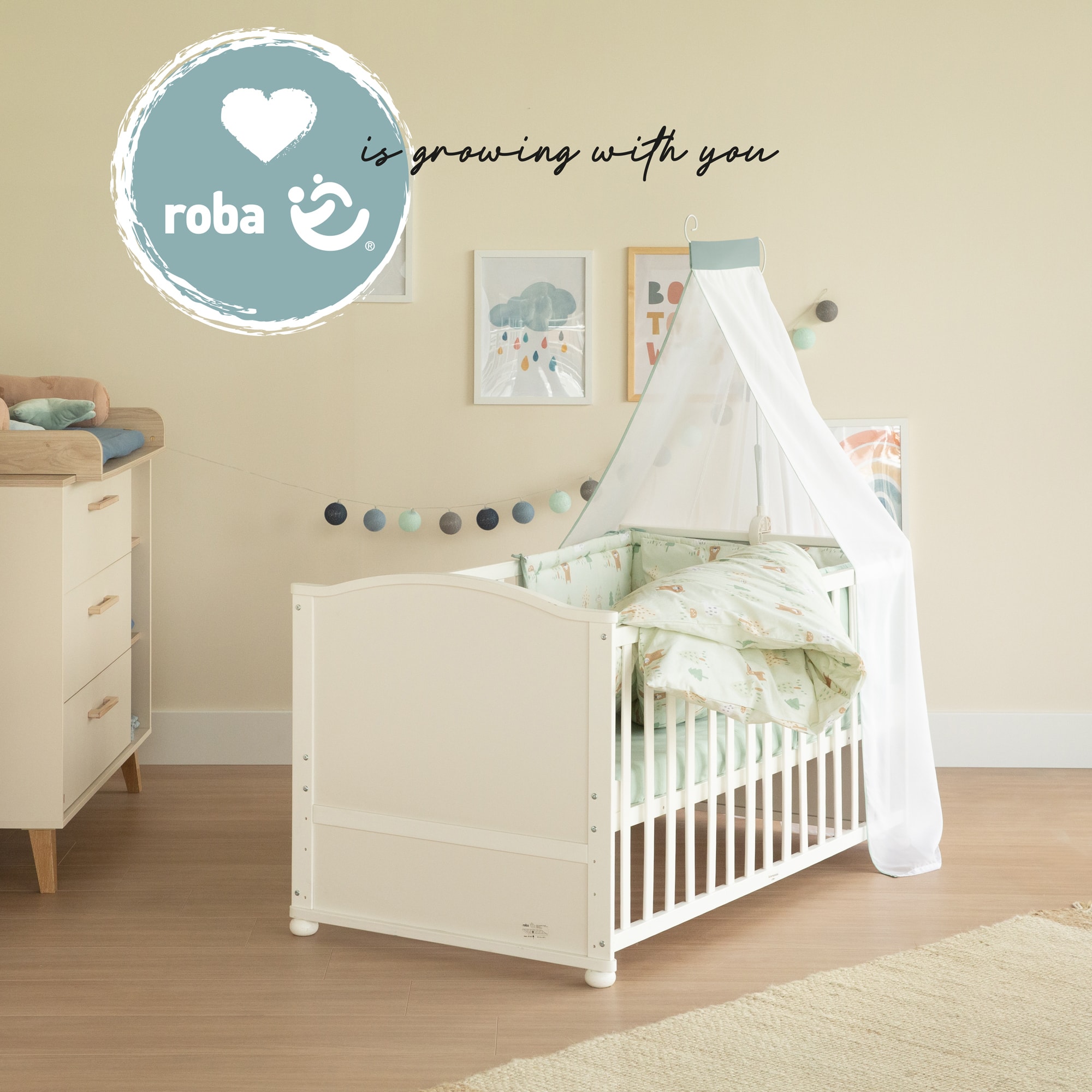 Gitterbetten, roba, Weiß – Produktansicht