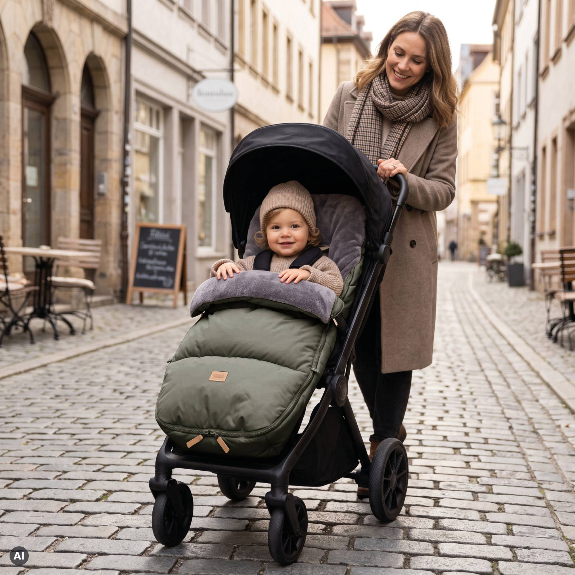 Fußsäcke & Decken, LITTLE ONE, Grün – Besonderheit: passt auf fast jeden gängigen Kinder-Sportwagen und Buggy