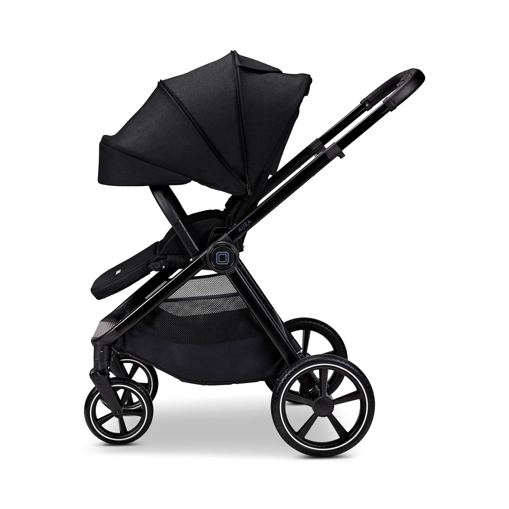 Kombi-Kinderwagen, MOON, Schwarz – Produktansicht