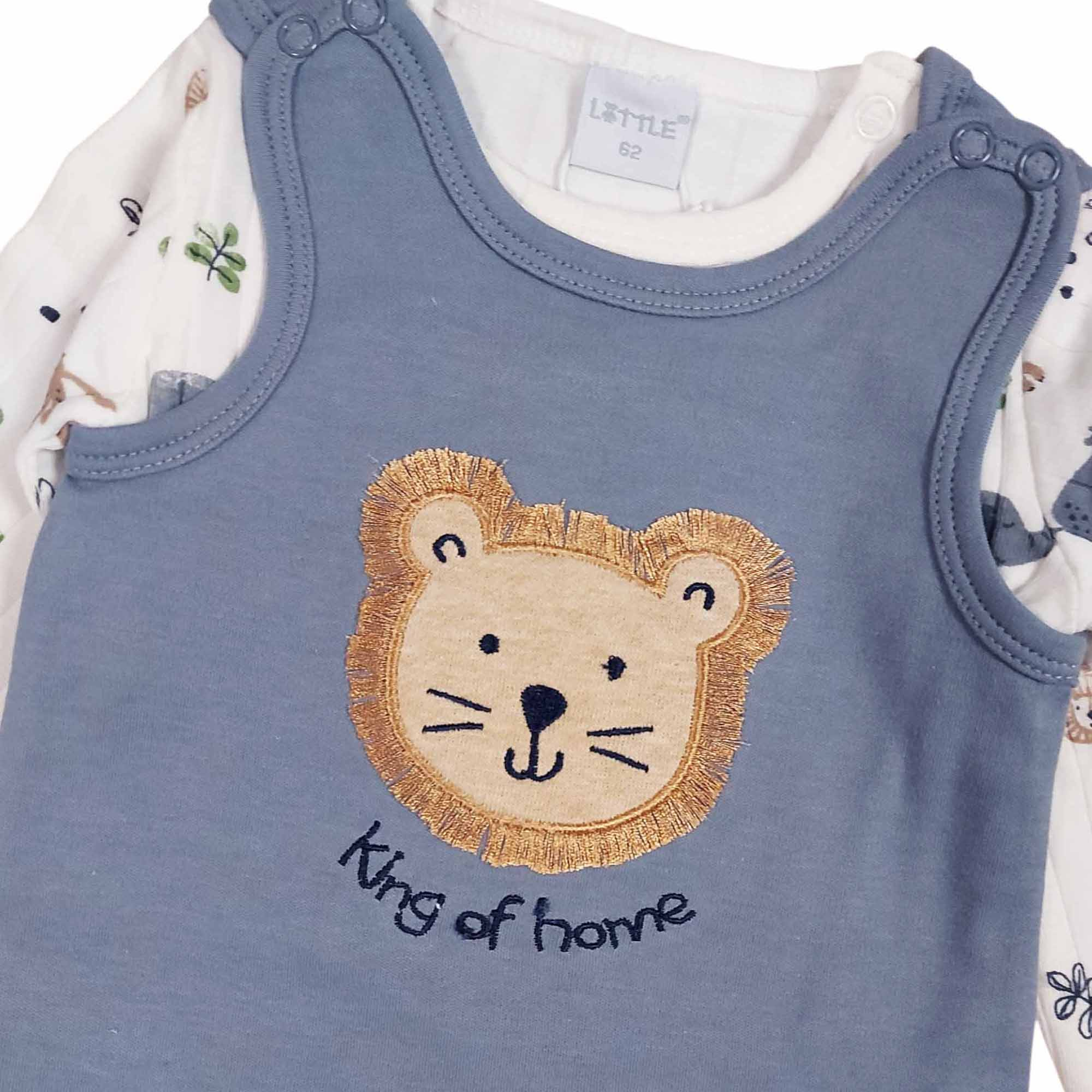 Strampler, LITTLE, Blau – Besonderheit: Set bestehend aus Strampler und Langarmshirt