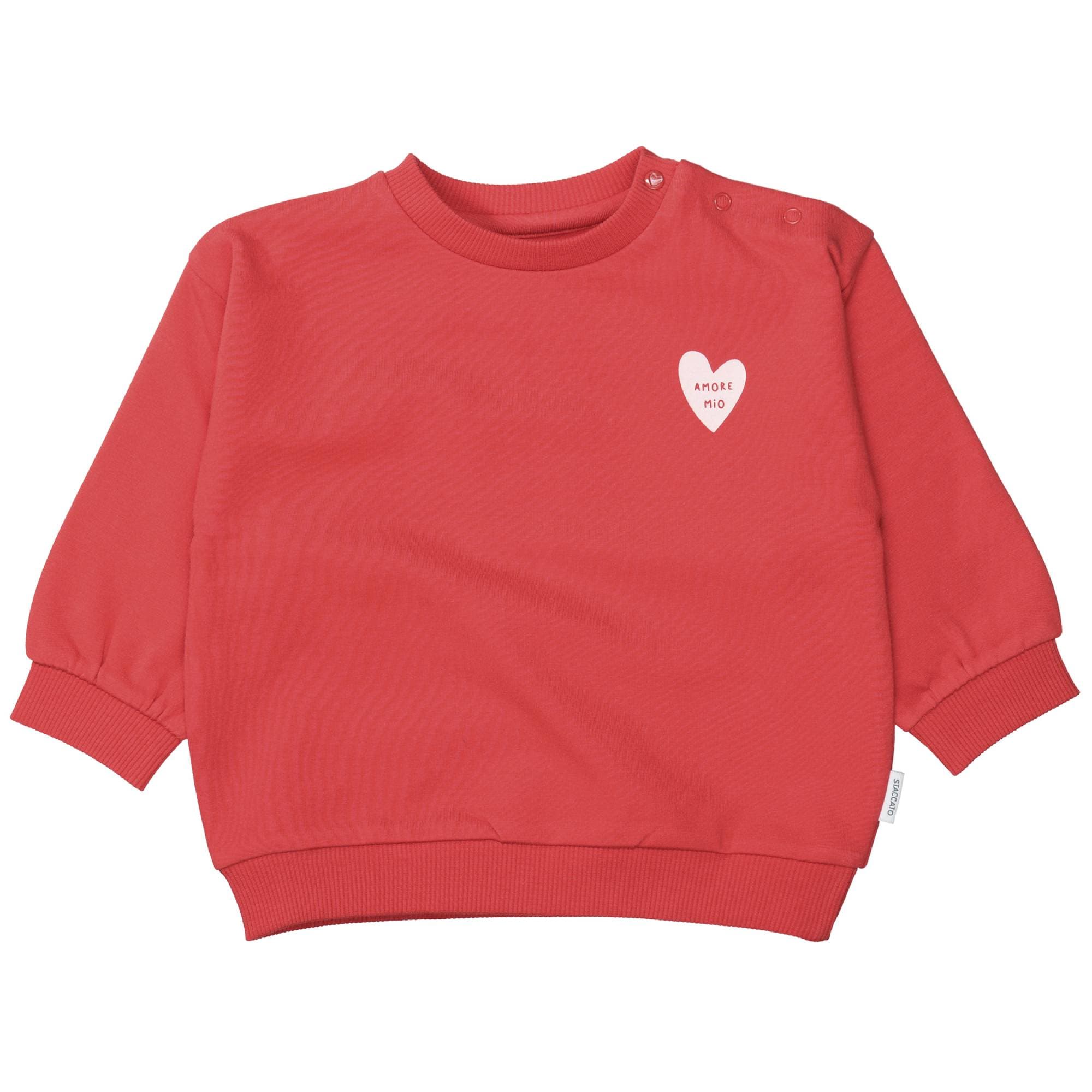 Pullover & Sweatshirts, STACCATO, Rot – Besonderheit: aus 95% Baumwolle