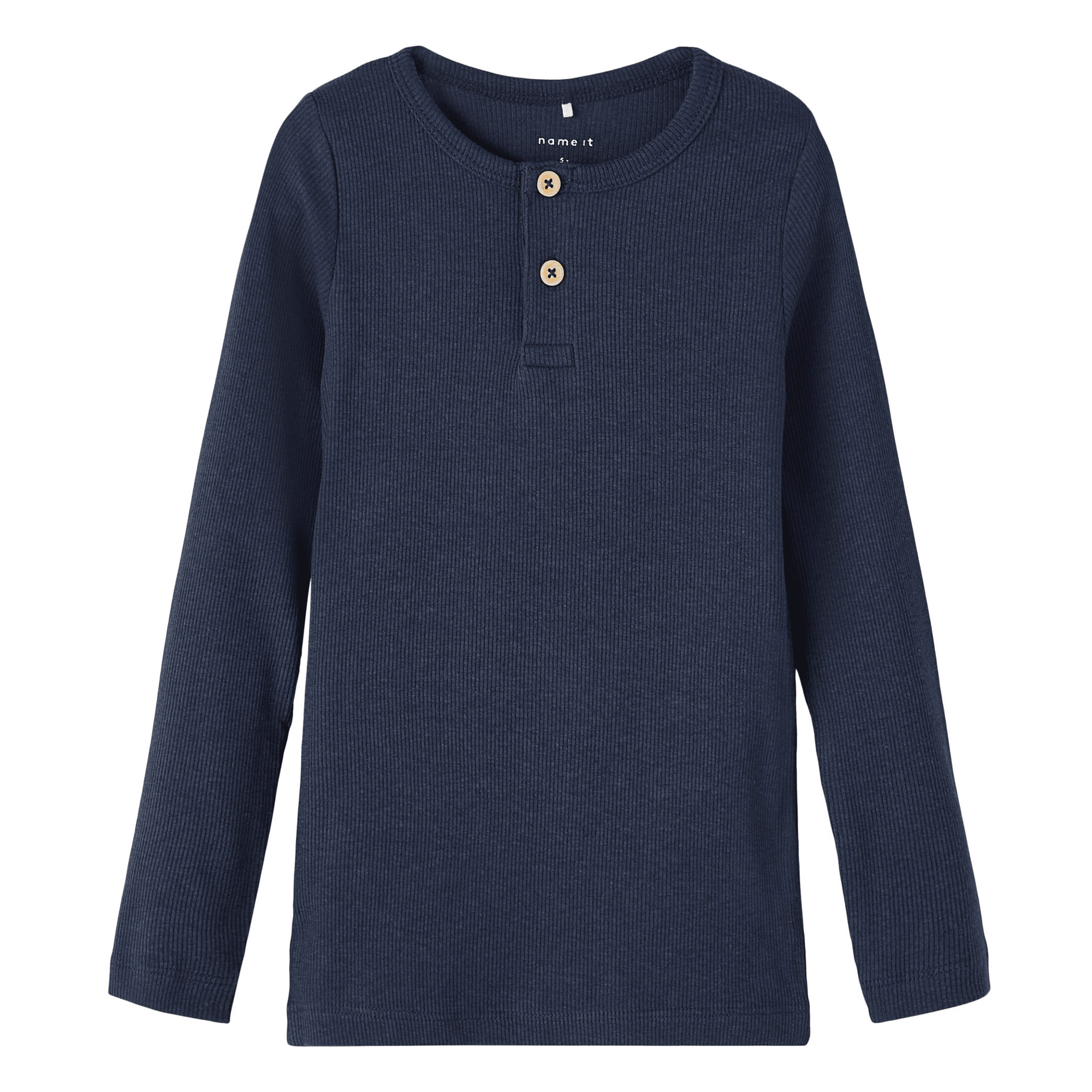 Langarmshirts, name it, Blau – Besonderheit: aus Bio-Baumwolle, Modal und Elasthan
