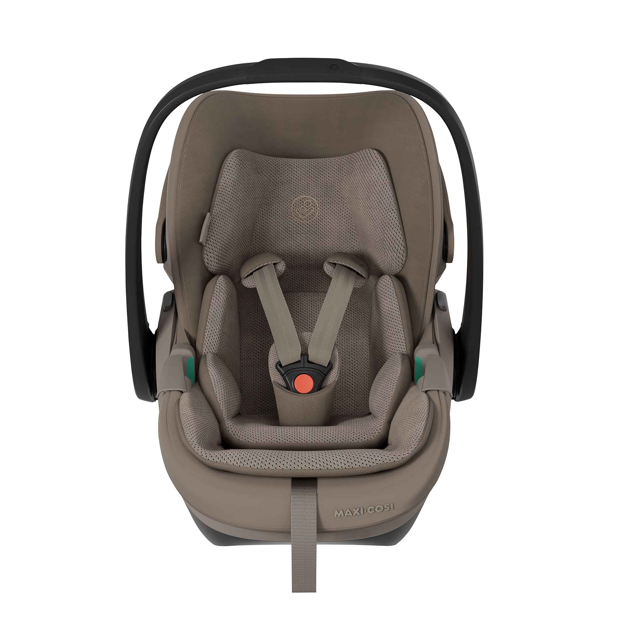 Babyschalen 0-13 kg, Gruppe 0+, MAXI-COSI Premium, Beige – Besonderheit: in Kombination mit der Family Fix Slide Pro Easy in, easy out mit SLIDETECH®2