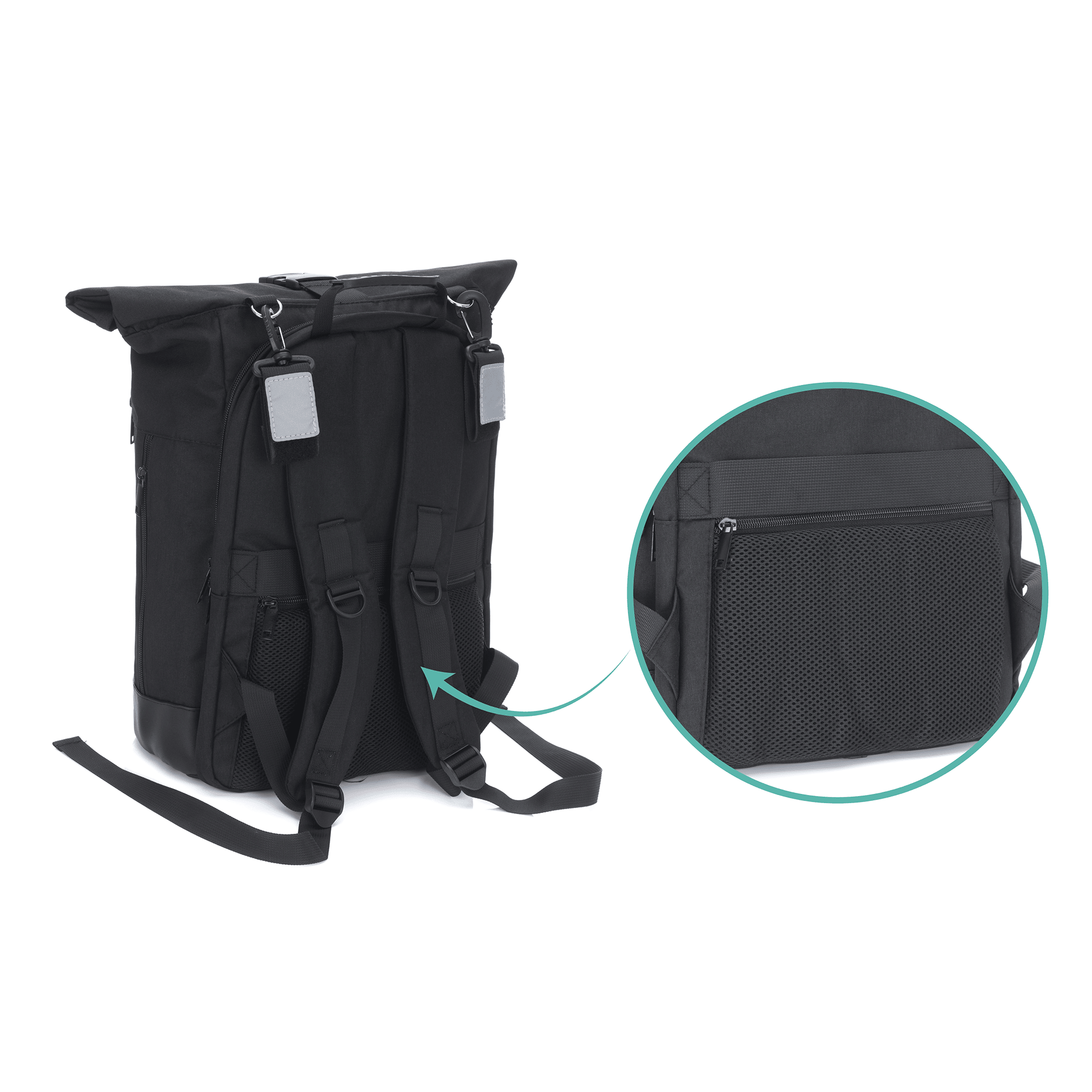 Wickelrucksäcke, LITTLE ONE, Schwarz – Produktansicht