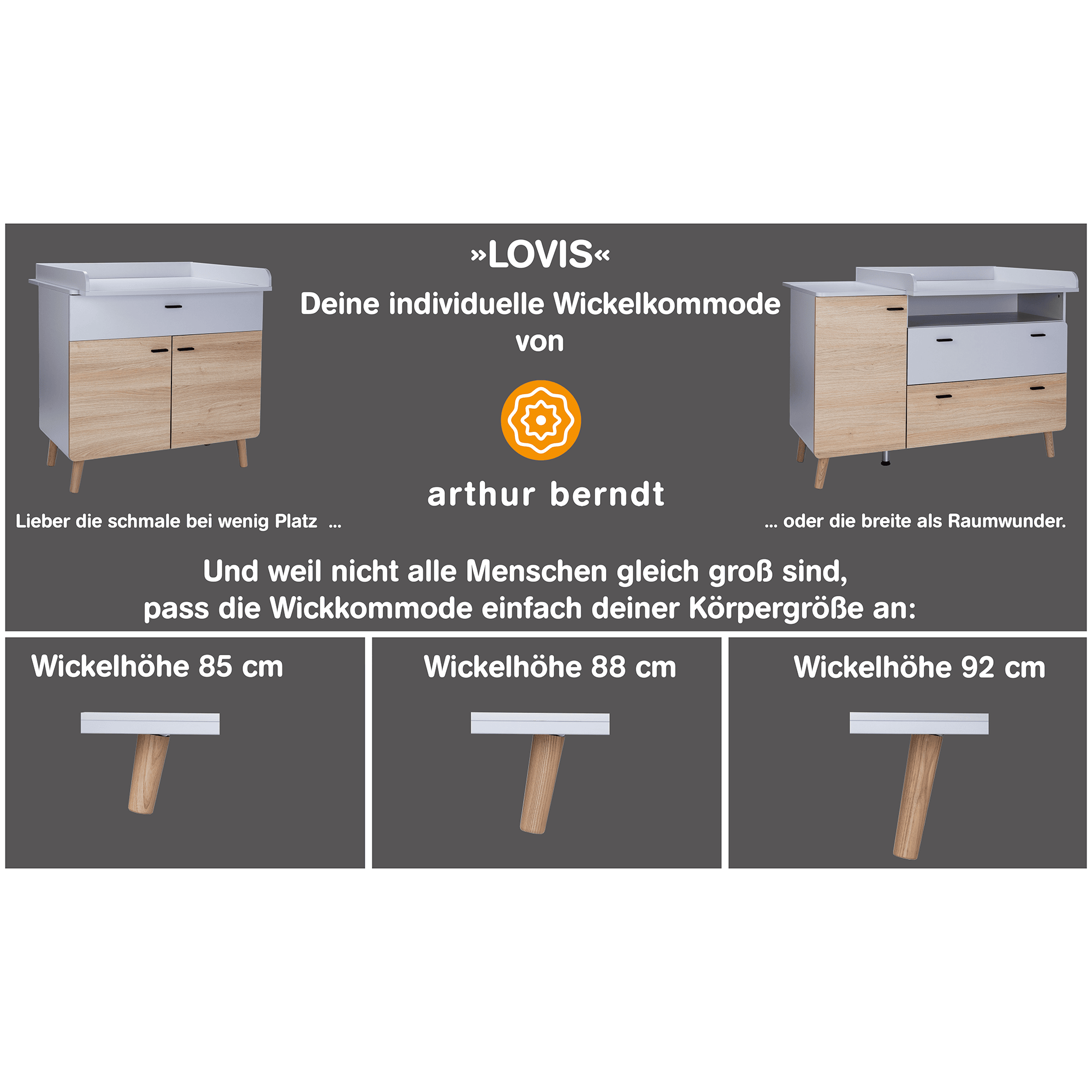 Babyzimmer Sets, Arthur Berndt, Grau – Produktansicht