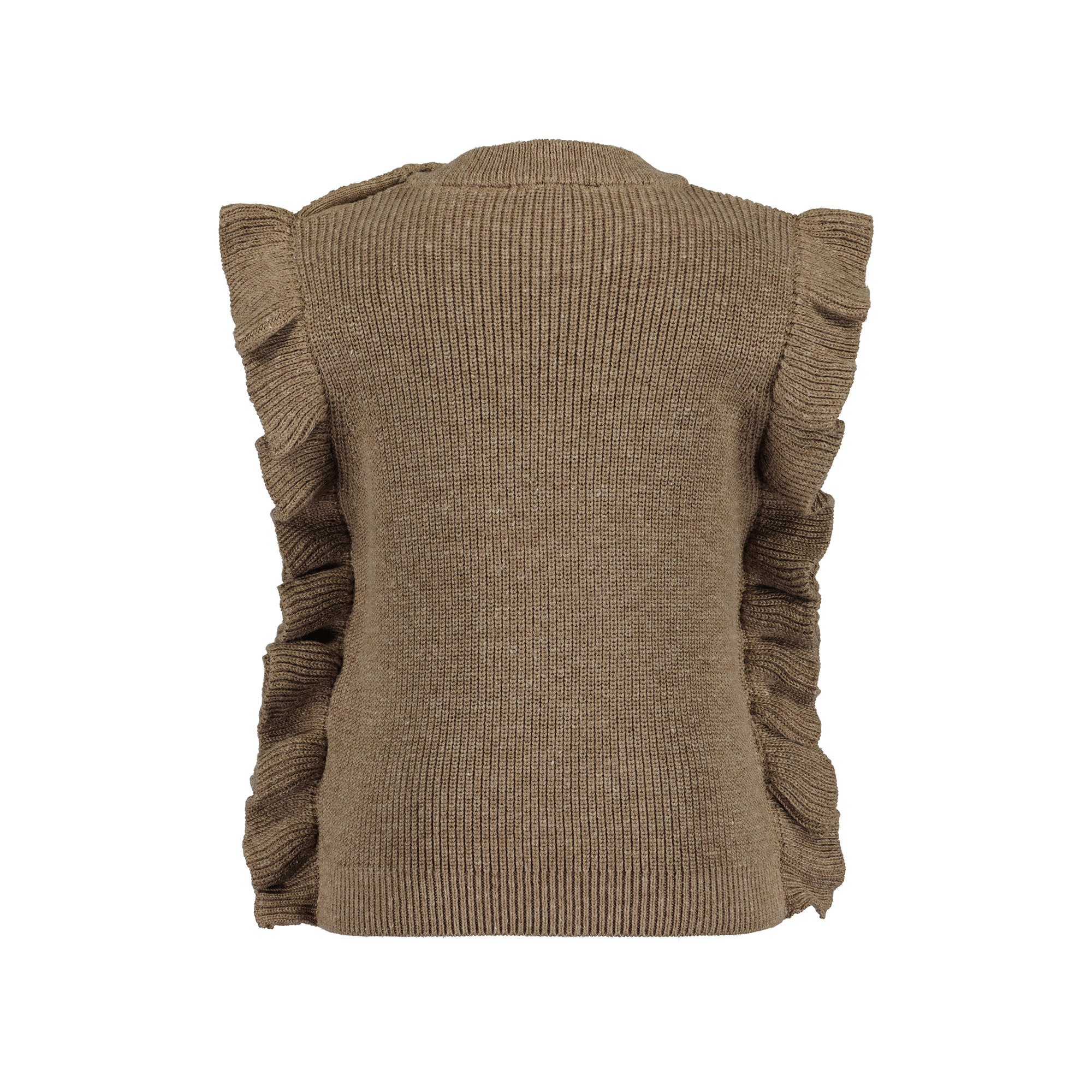 Strickpullover, blue seven, Braun – Besonderheit: ärmelloser Pullover