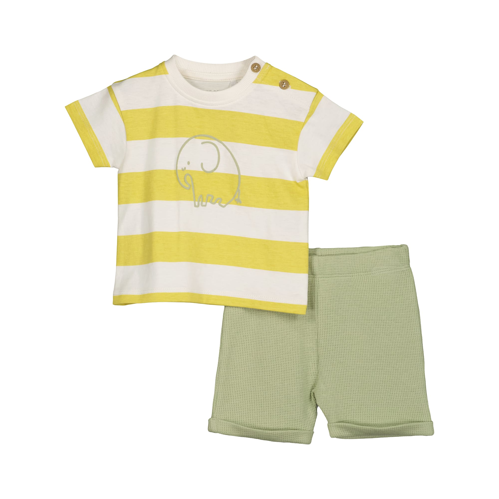 Kurzarmshirts, blue seven, Gelb – Besonderheit: Set aus Kurzarmshirt und kurzer Shorts