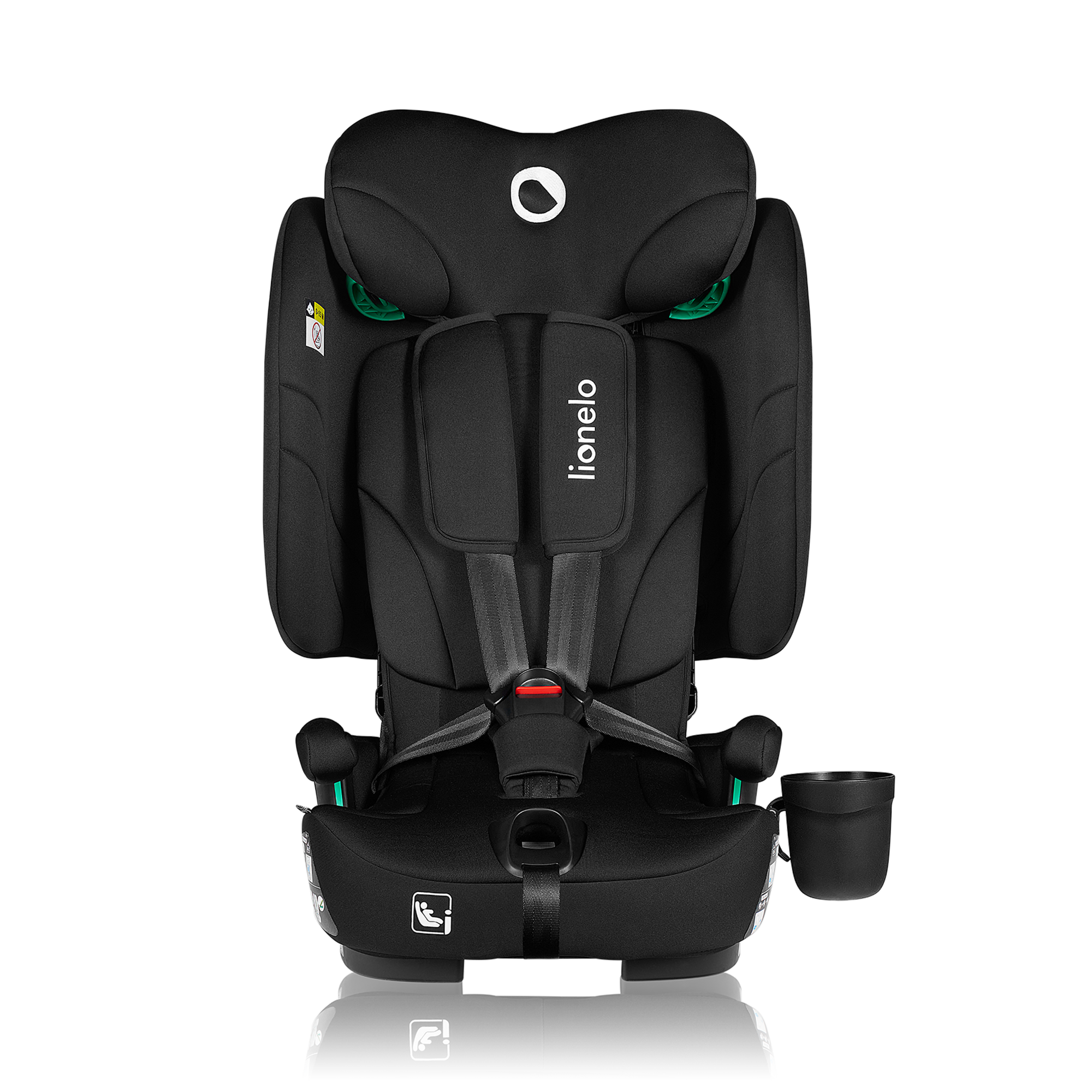 Kindersitze 9-36 kg, Gruppe 1/2/3, lionelo, Schwarz – Produktansicht