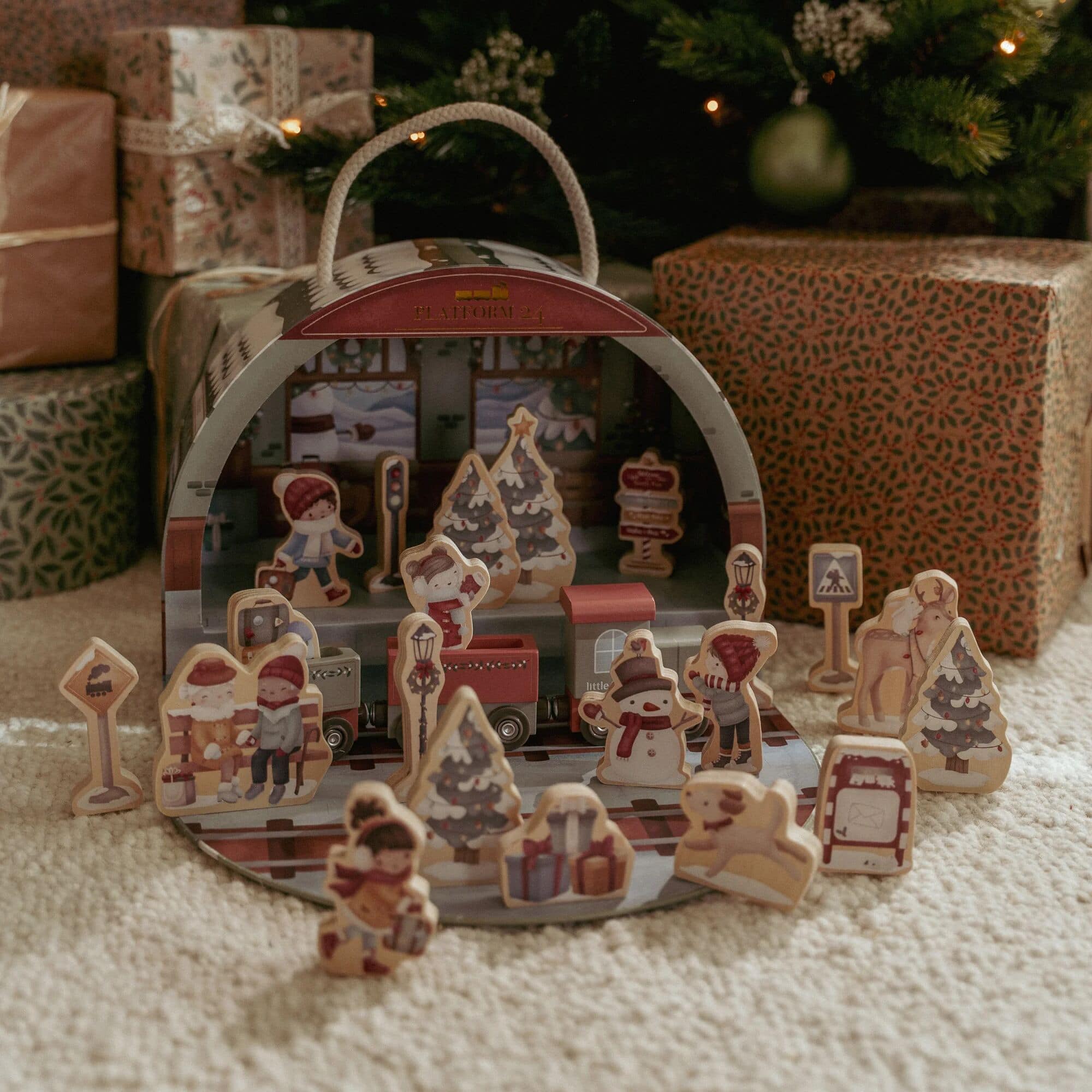 Adventskalender, LITTLE DUTCH, Grün – Besonderheit: lässt die Vorfreude auf Weihnachten wachsen
