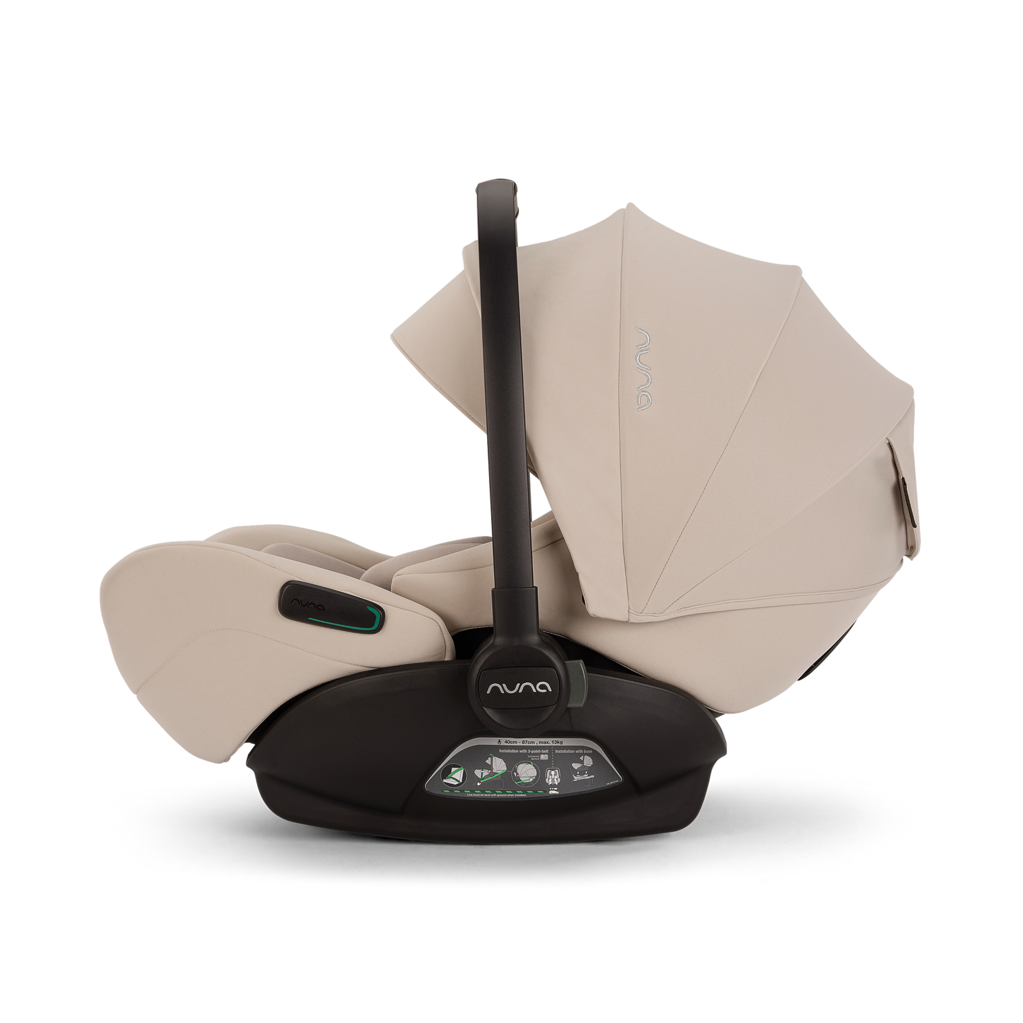 Babyschalen 0-13 kg, Gruppe 0+, nuna, Beige – Produktansicht
