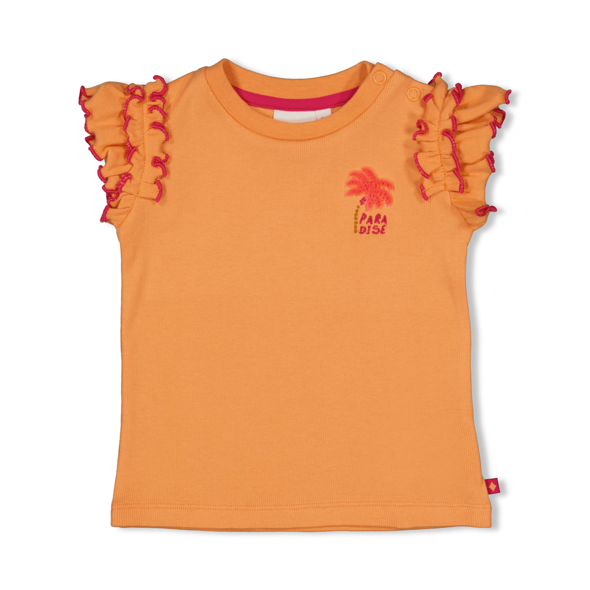 Kurzarmshirts, FEETJE, Orange – Besonderheit: aus 98% Baumwolle