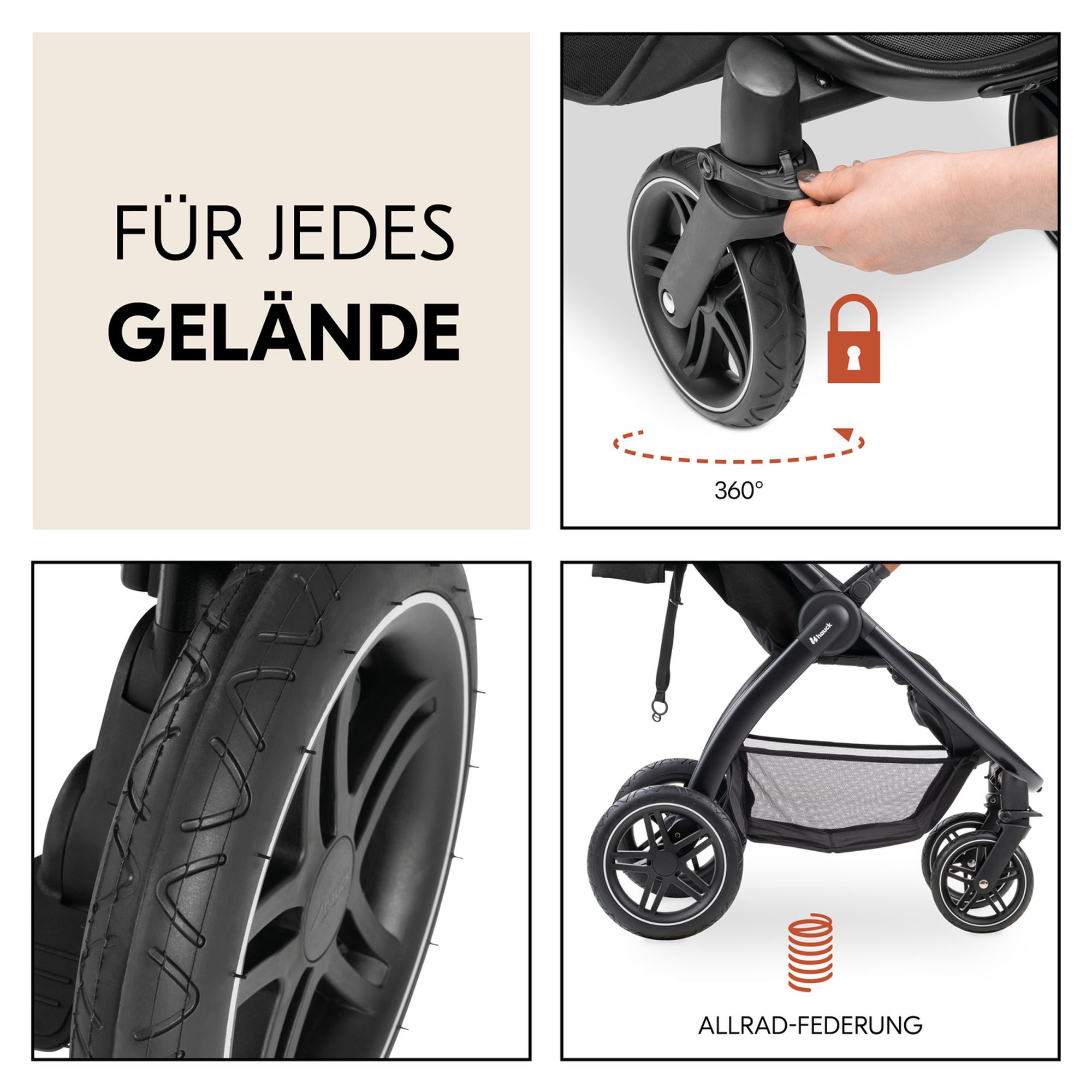 Buggys, hauck, Schwarz – Produktansicht