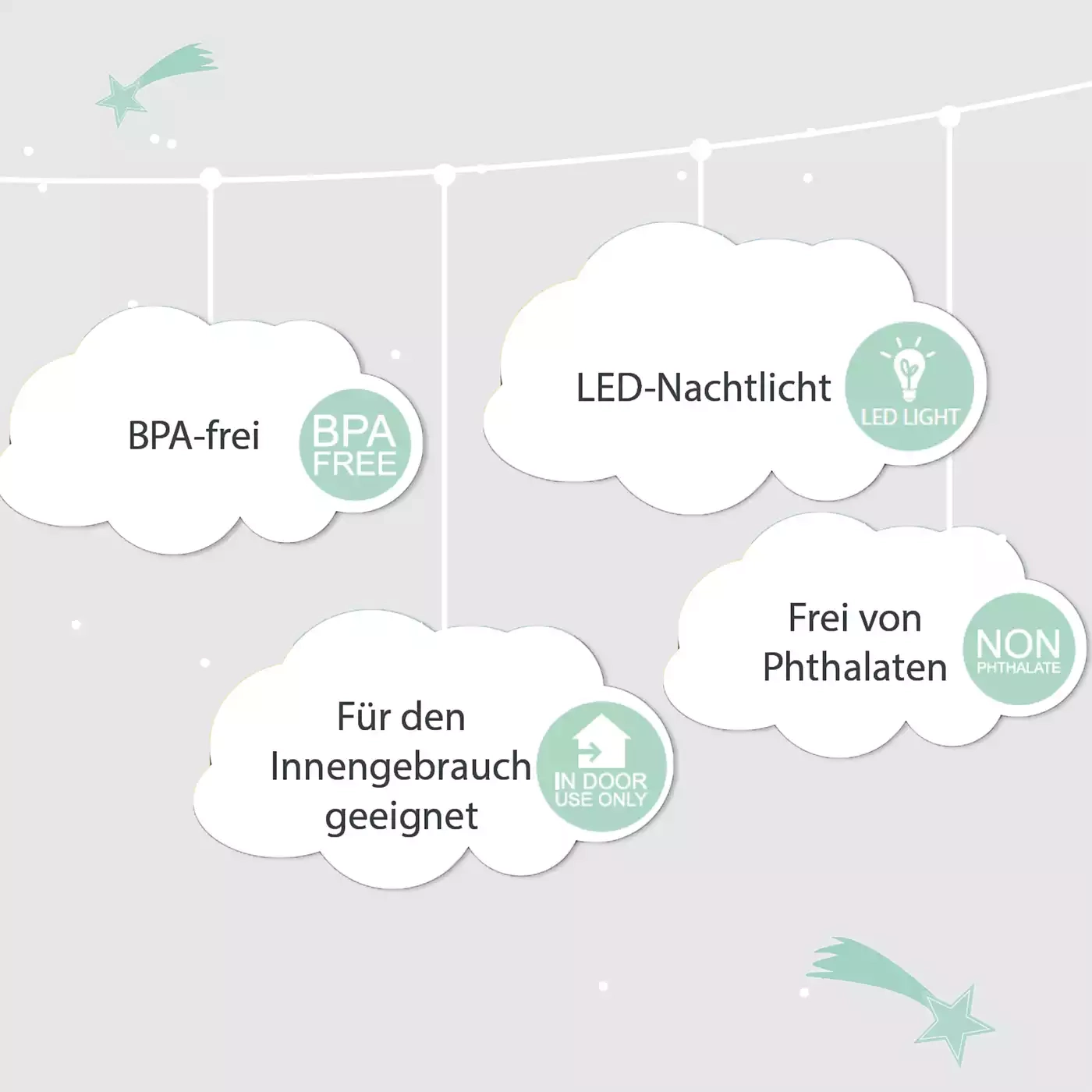 Nachtlichter, lumilu, Weiß – Produktansicht
