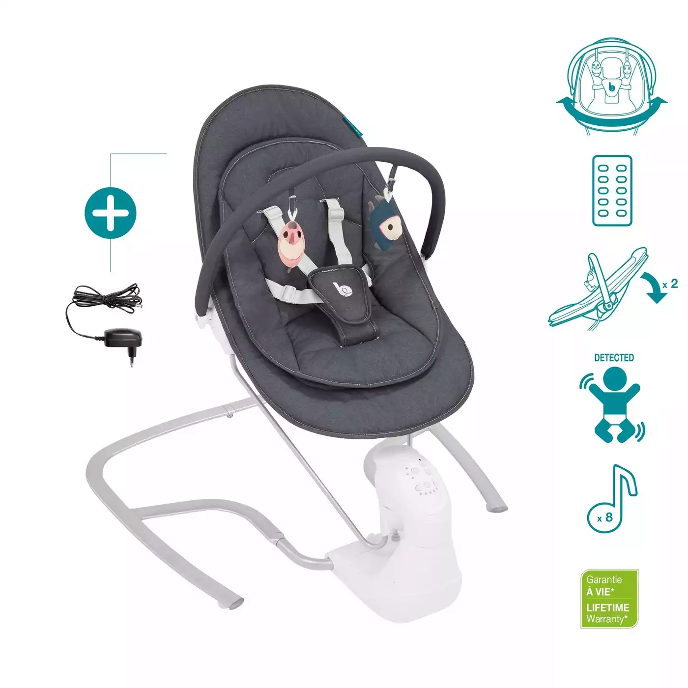 Wippen, babymoov, Grau – Produktansicht