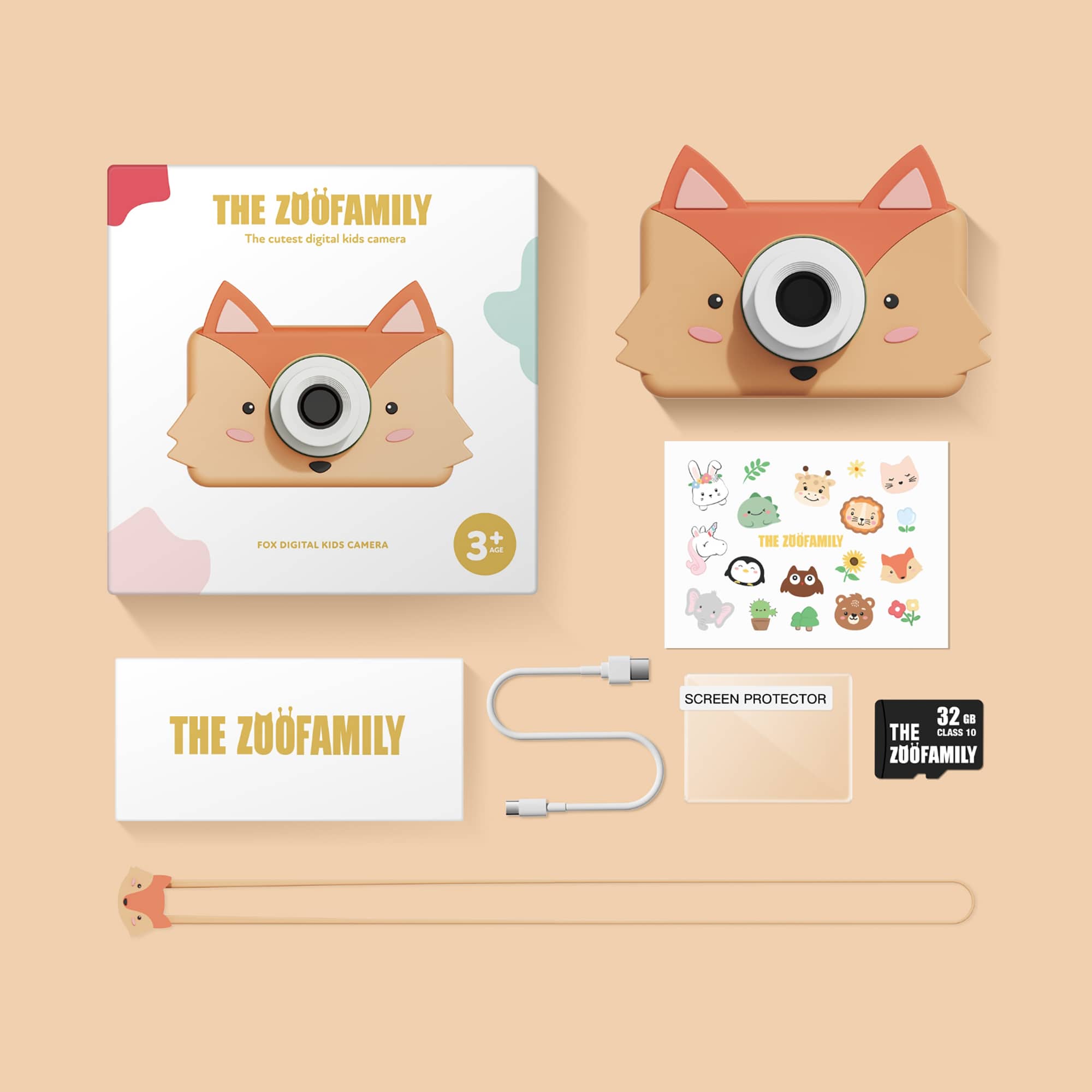 Elektronisches Spielzeug, ZOOFAMILY, Orange – Produktansicht