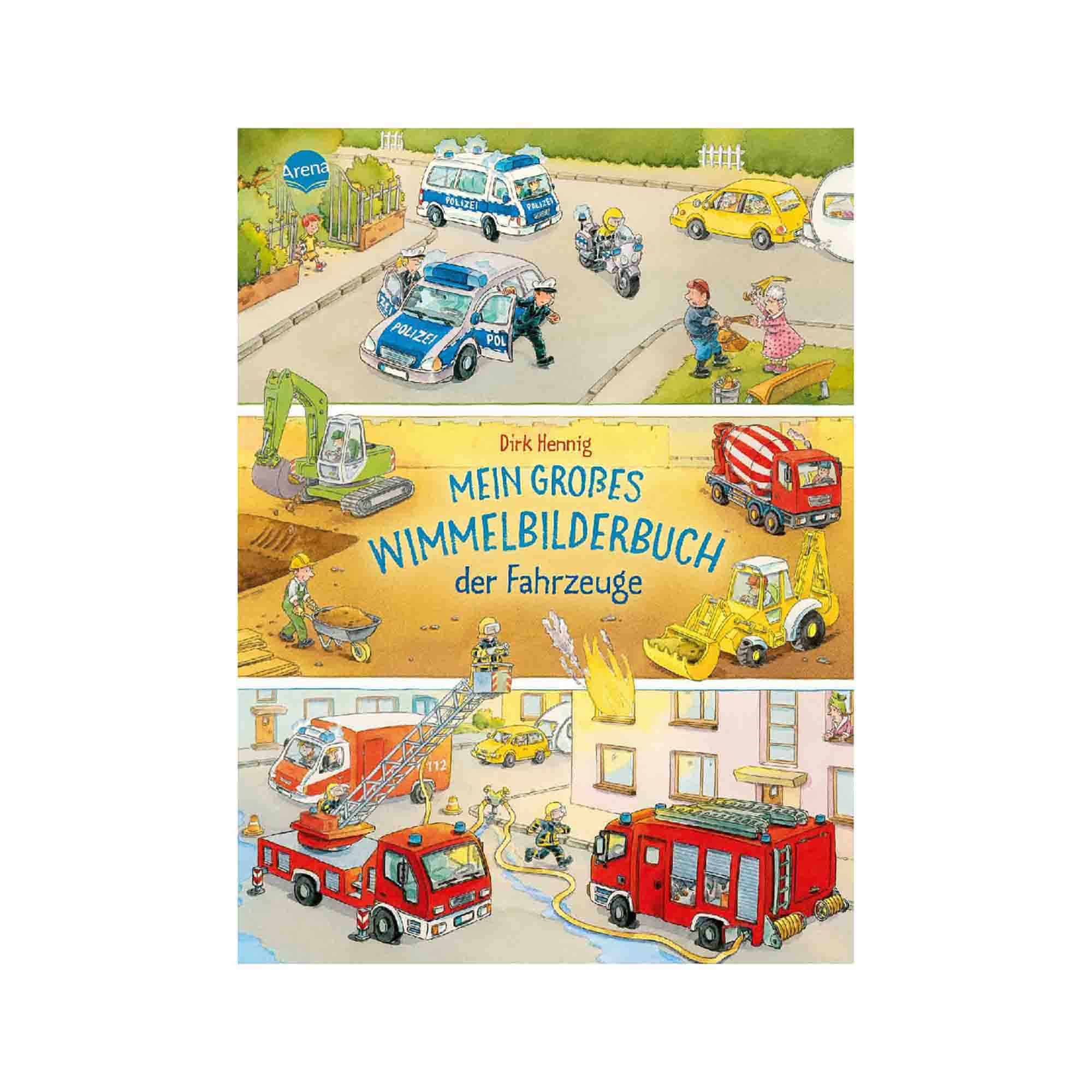 Wimmelbücher, Arena, Gelb – Besonderheit: Wimmelbuch mit Fahrzeugen
