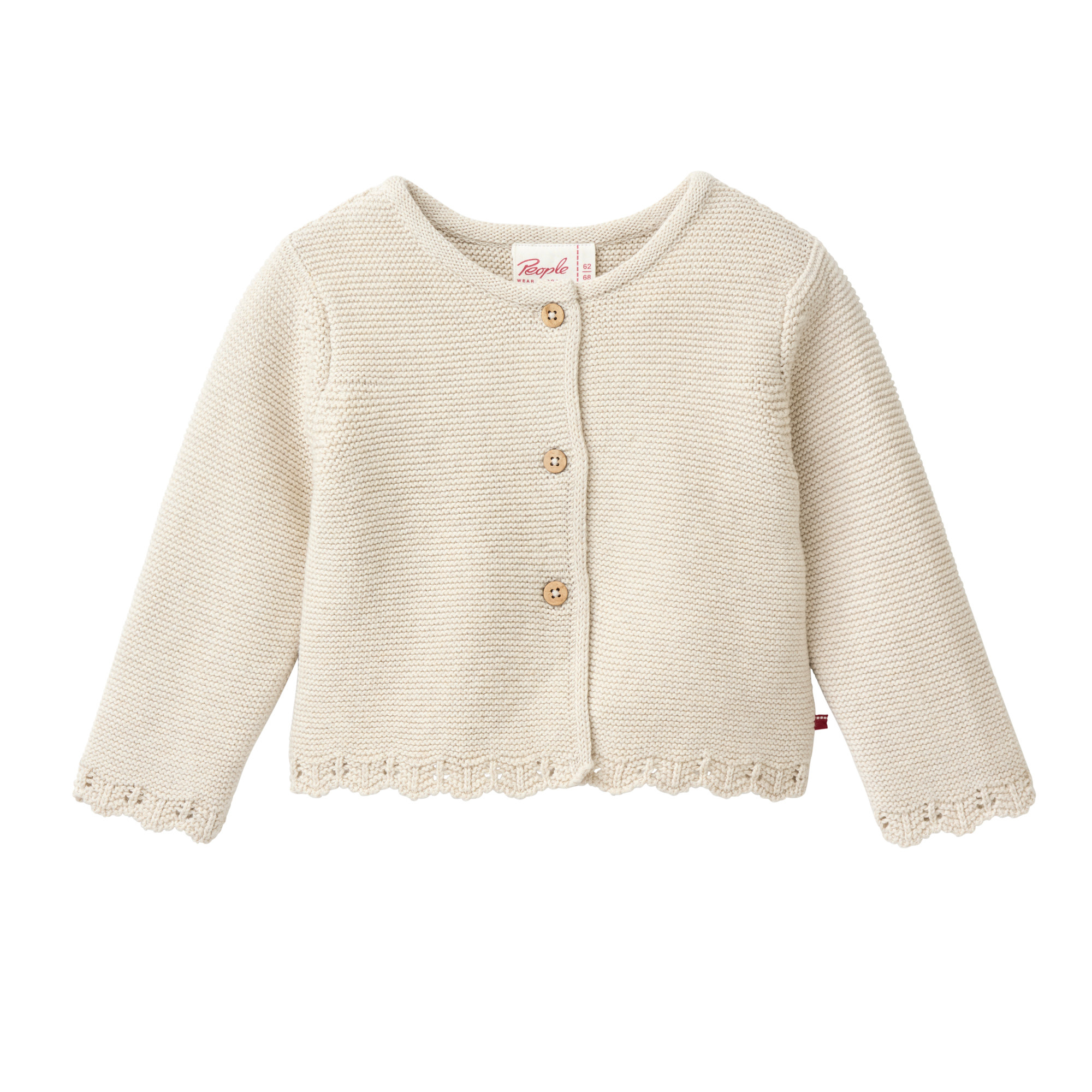Sweat-, Fleece- & Strickjacken, People Wear Organic, Beige – Besonderheit: aus 100% Baumwolle