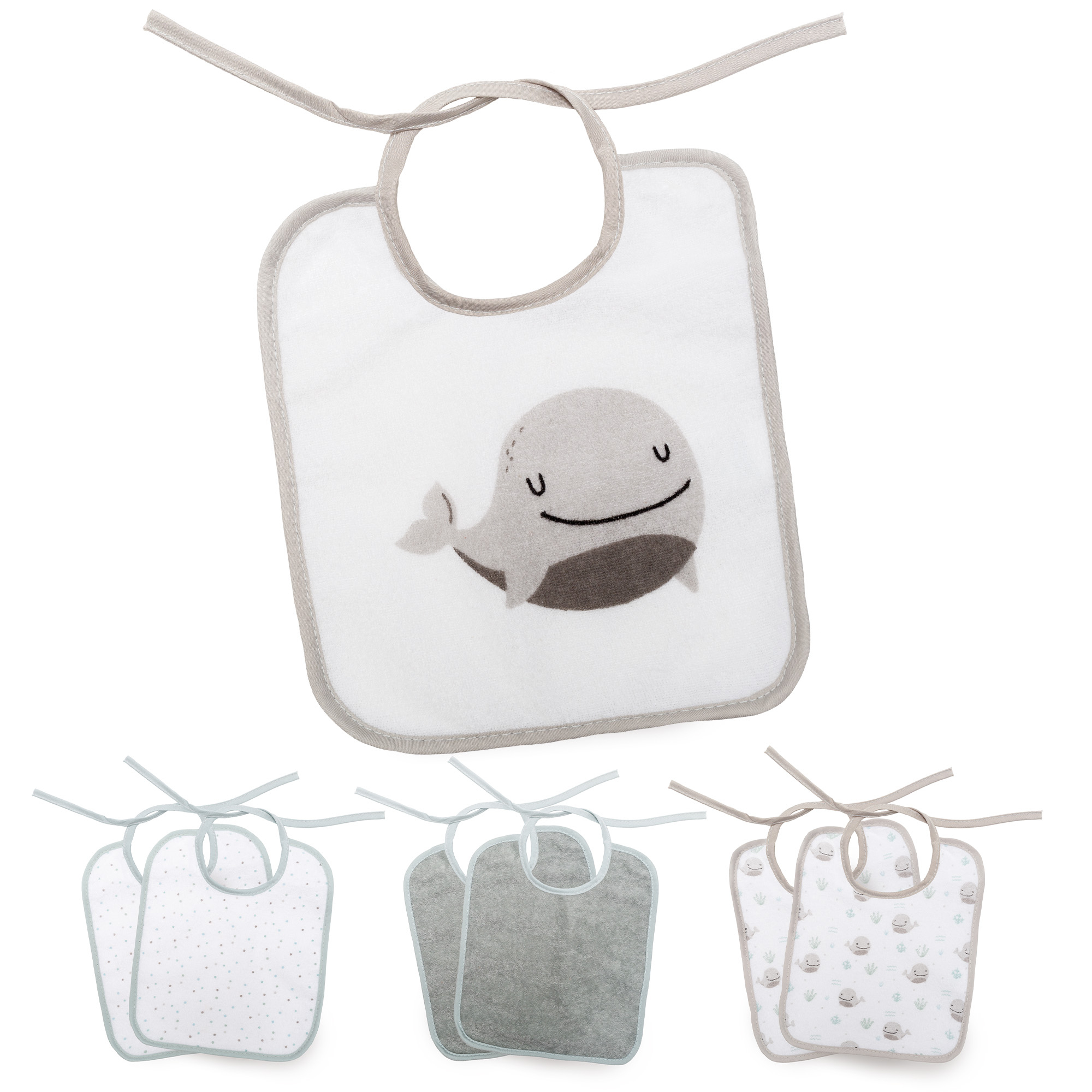 Lätzchen, LITTLE ONE, Grau – Besonderheit: weicher Baumwoll-Mix