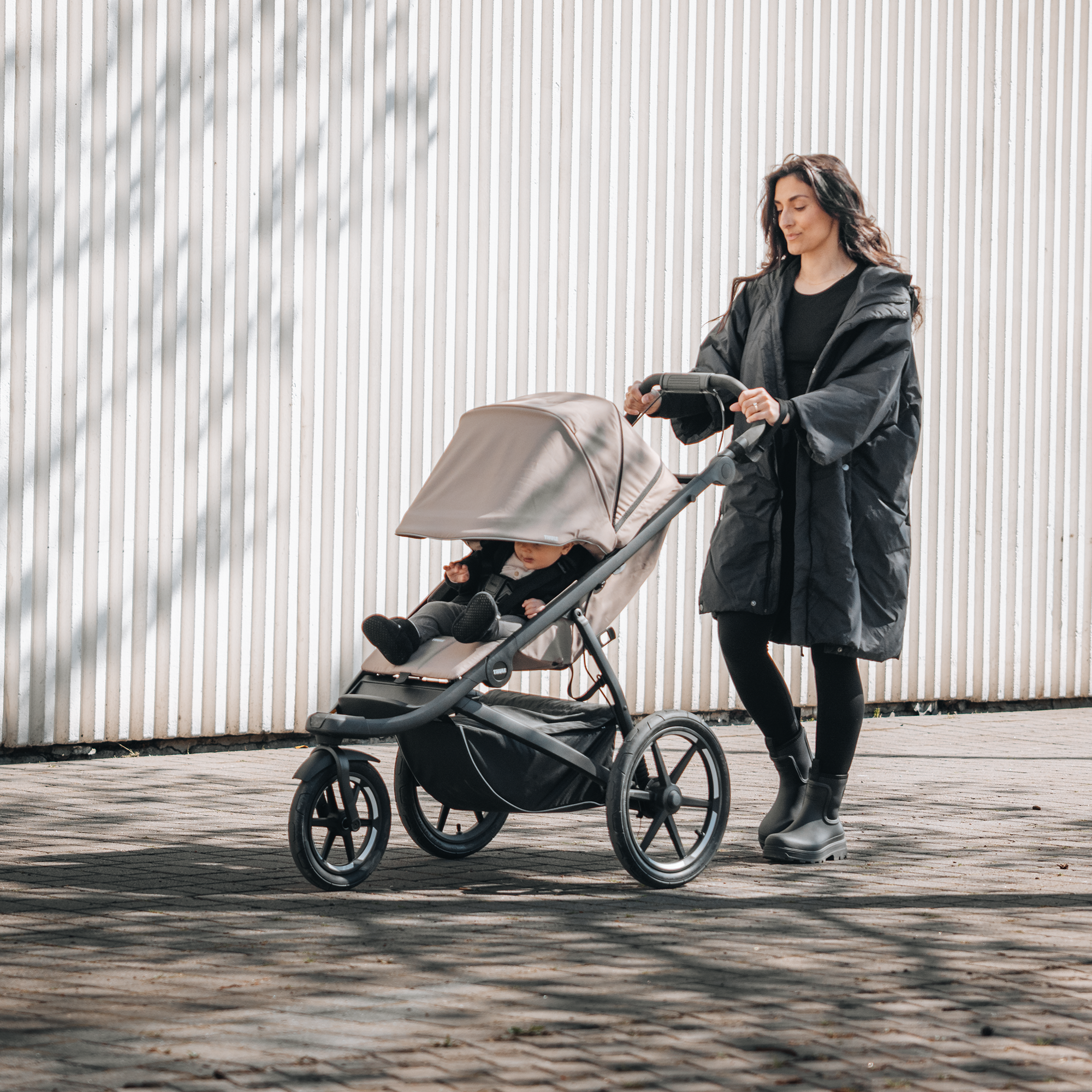 Kombi-Kinderwagen, THULE, Beige – Produktansicht