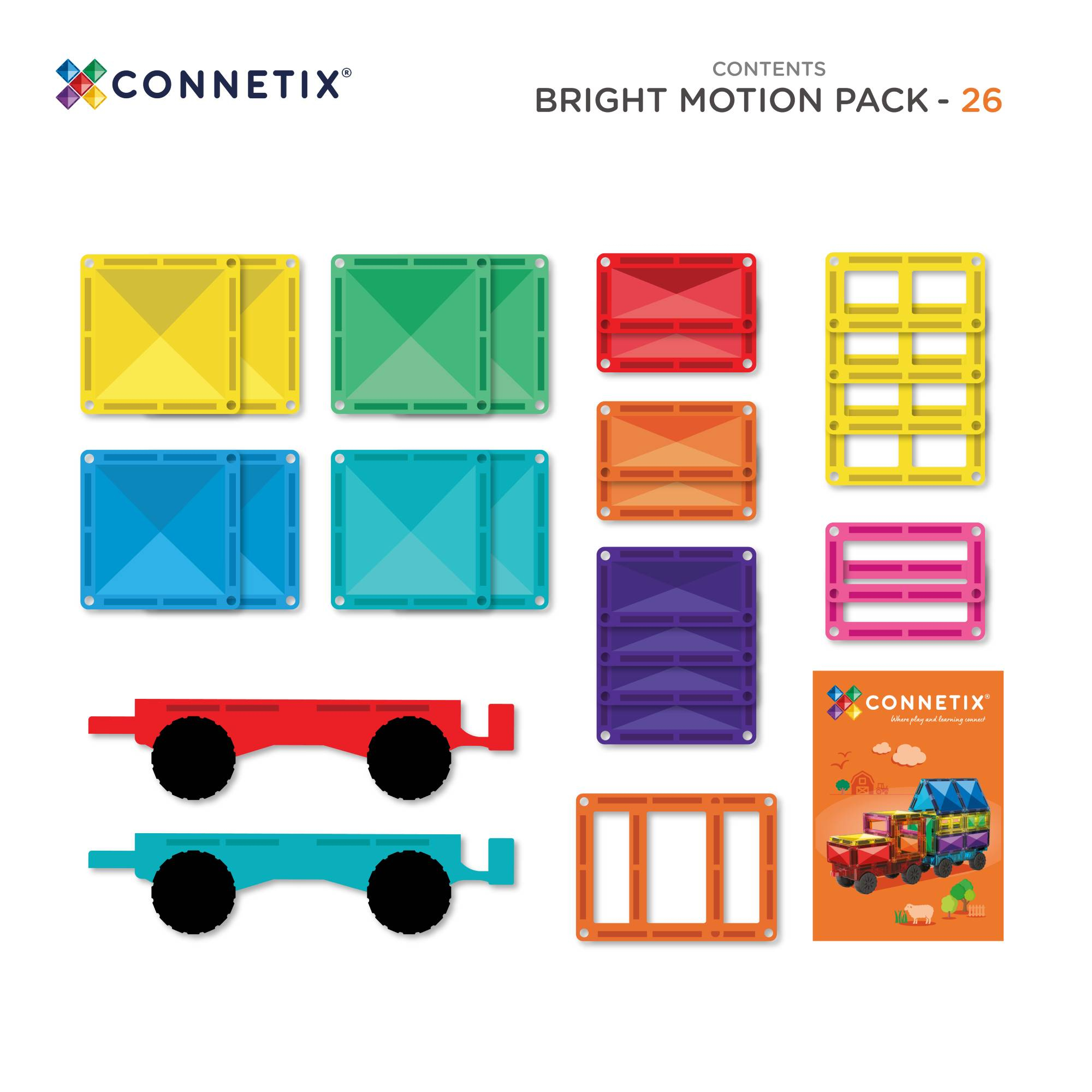 Bausteine, Connetix, Orange – Produktansicht