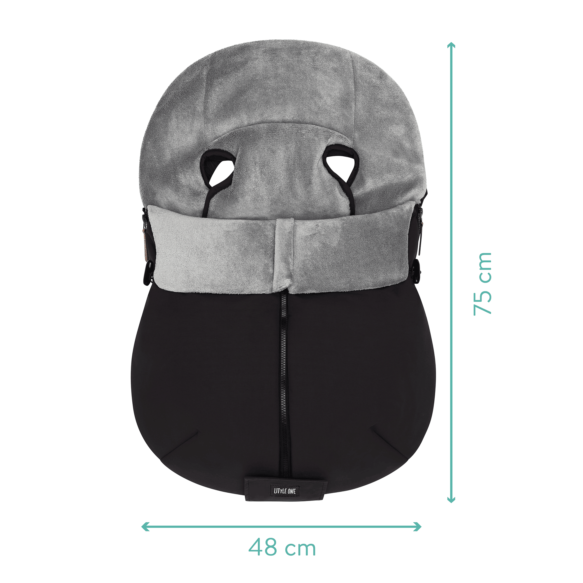 Fußsäcke, LITTLE ONE, Schwarz – Produktansicht