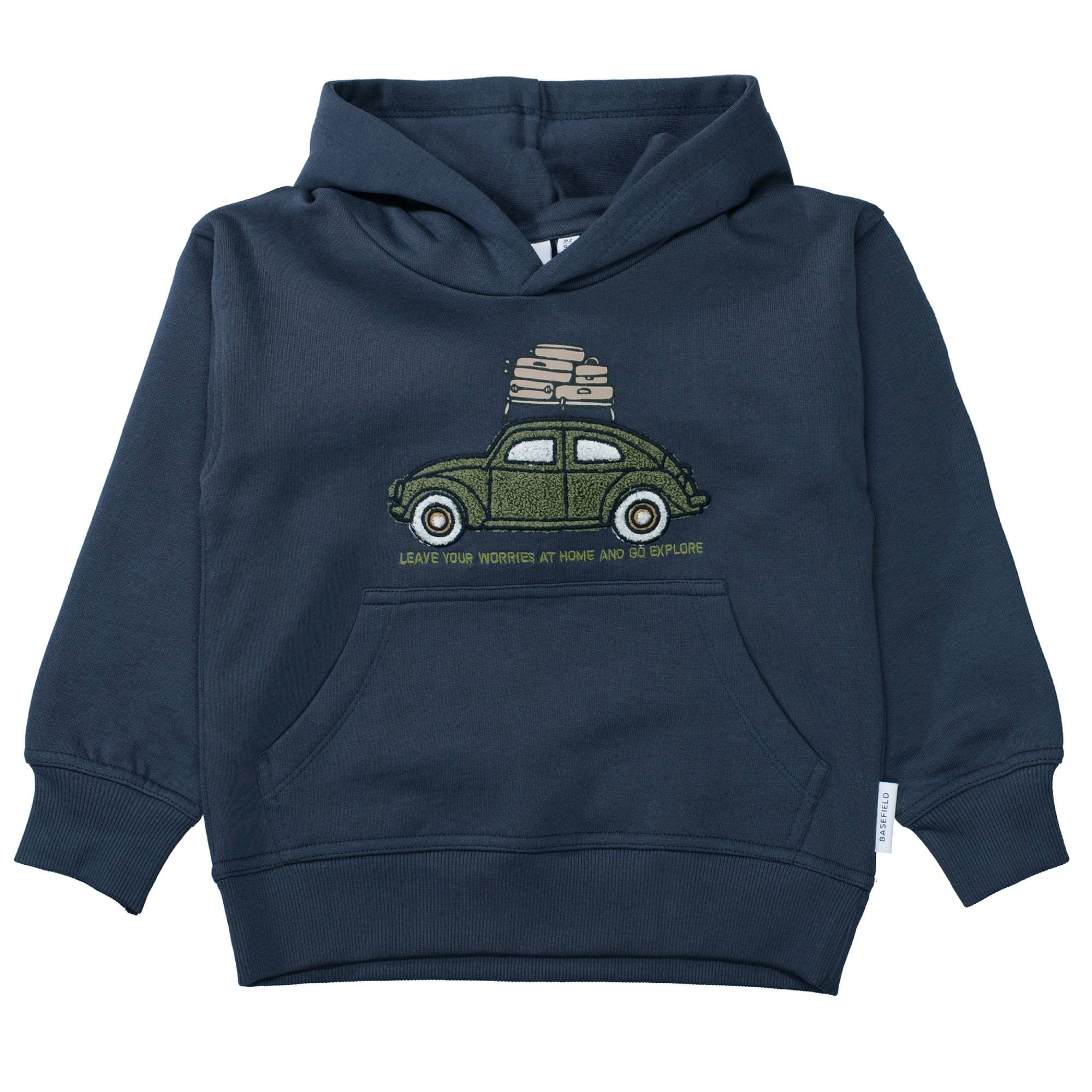 Hoodies, BASEFIELD, Blau – Besonderheit: aus 100% Baumwolle