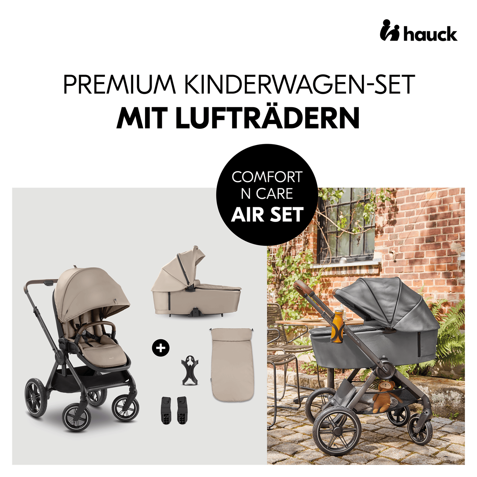 Kombi-Kinderwagen, hauck, Beige – Produktansicht