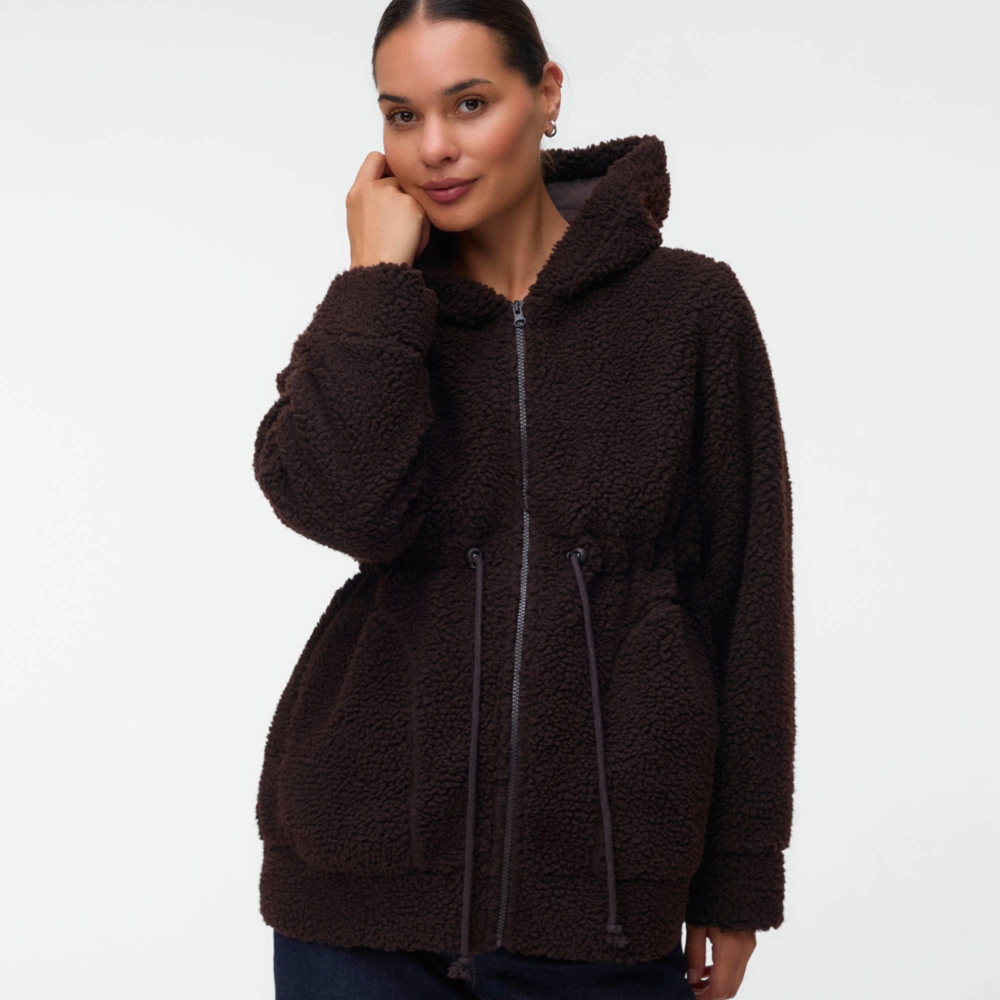 sonstige Umstandsmode, Mamalicious, Braun – Besonderheit: 3-in-1 Outerwear Umstandsjacke