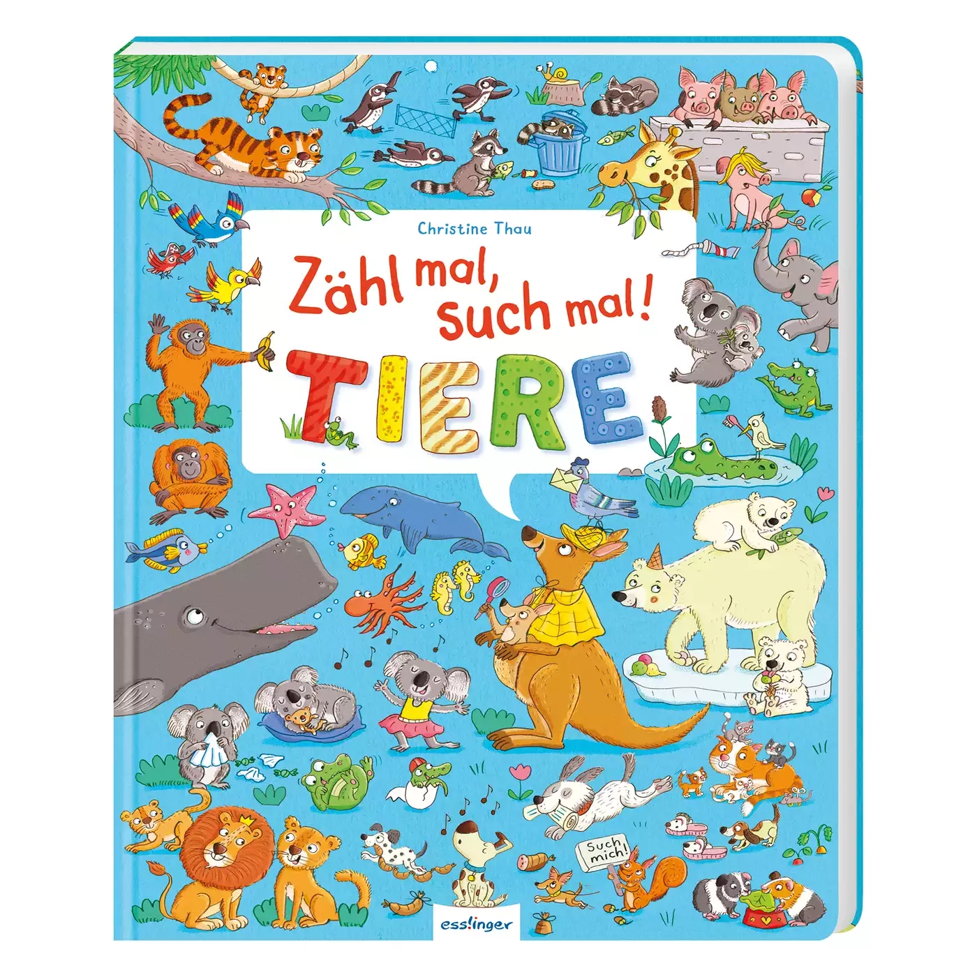 Kinderbücher, THIENEMANN, Blau – Besonderheit: tierischer Such- und Zählspaß