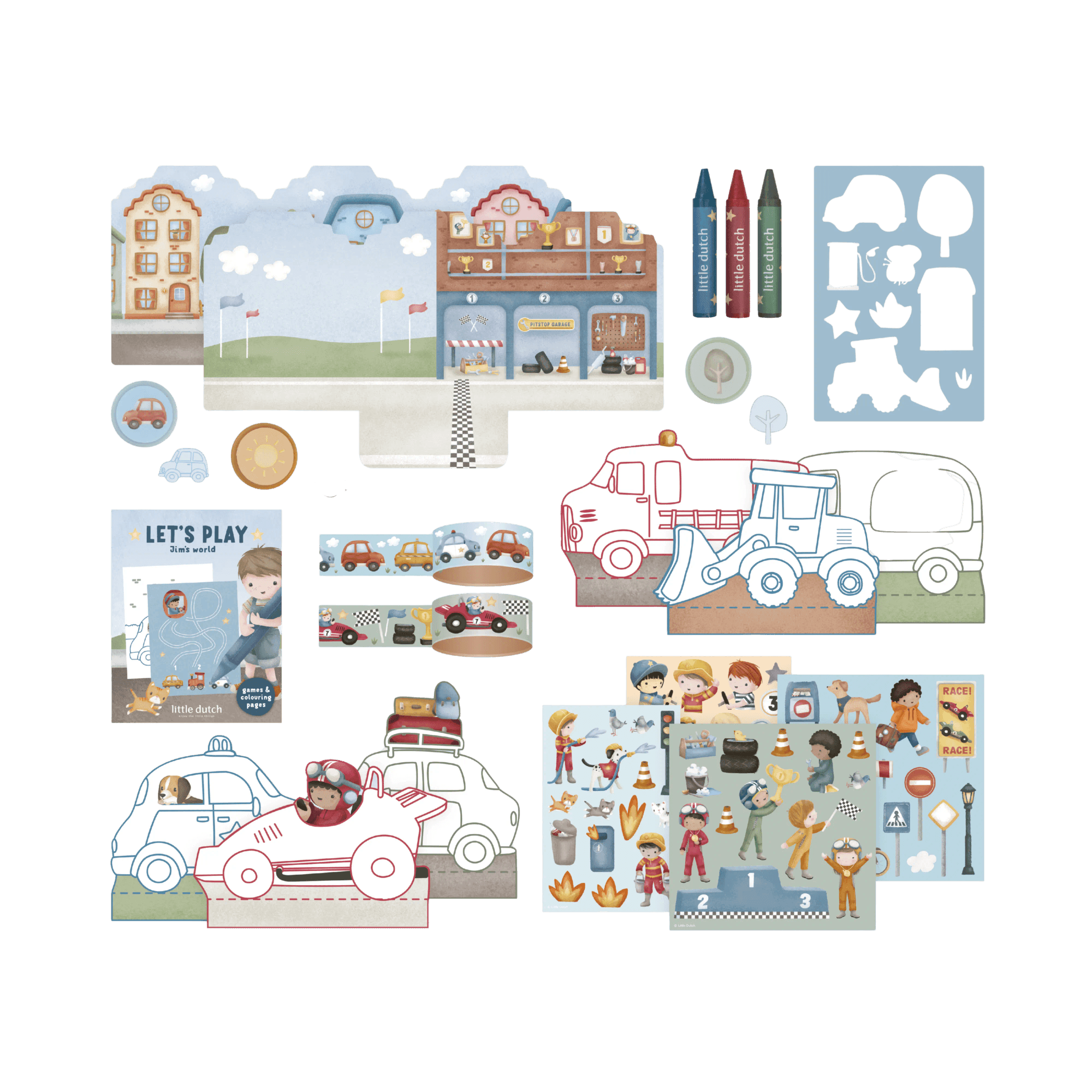 Malen & Kneten, LITTLE DUTCH, Blau – Produktansicht