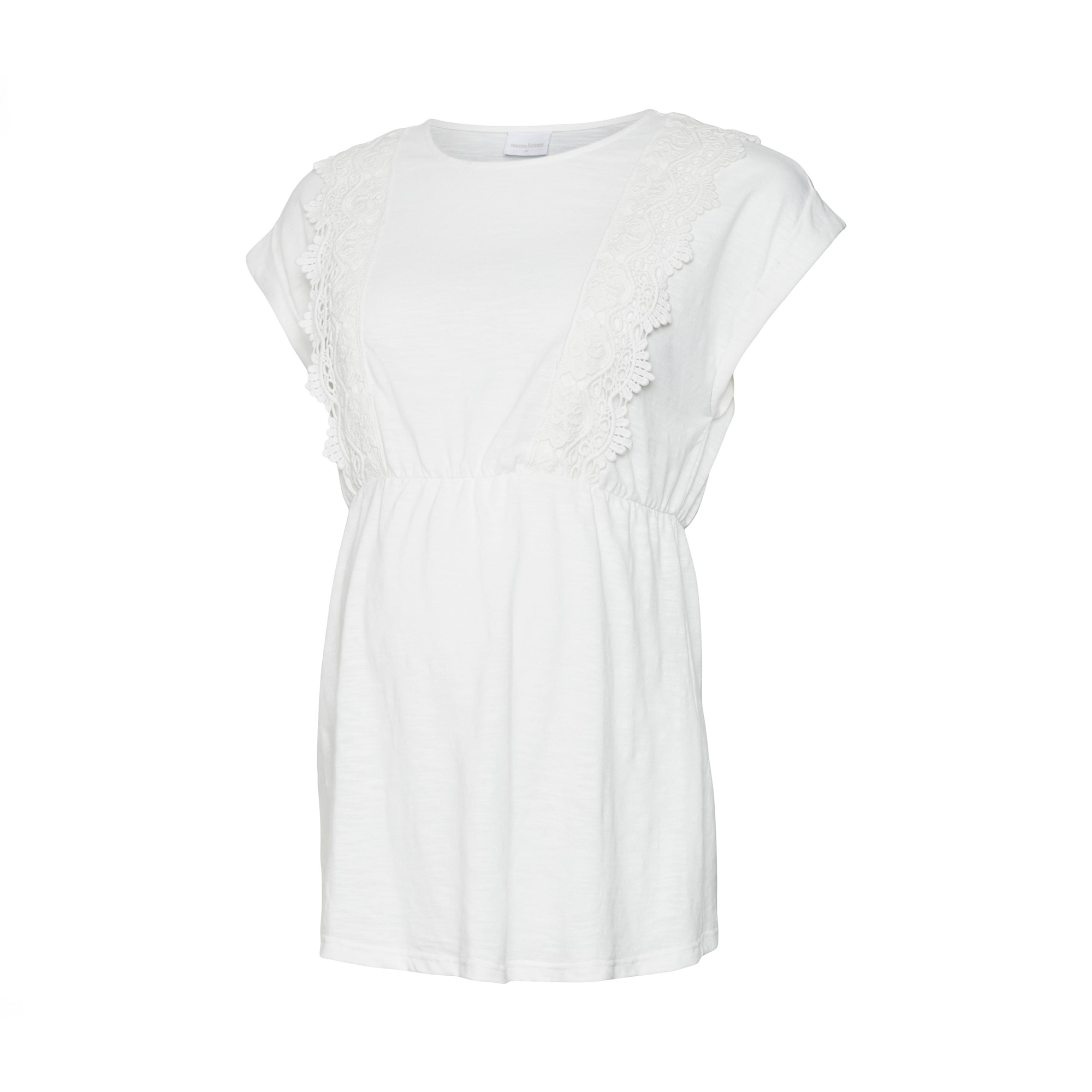 Umstandsoberteile, Mamalicious, Weiß – Besonderheit: Stillfunktion mit 2 überlappenden Lagen