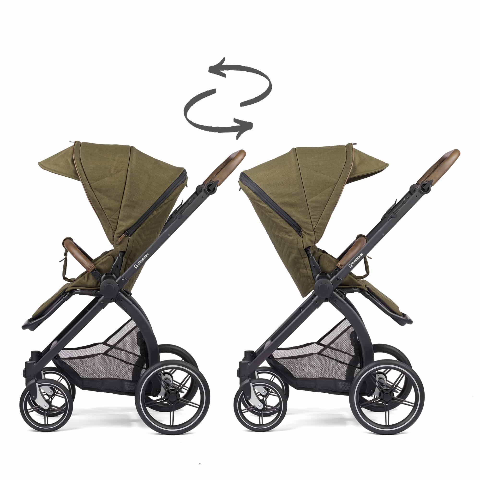 Kombi-Kinderwagen, GESSLEIN, Grün – Produktansicht