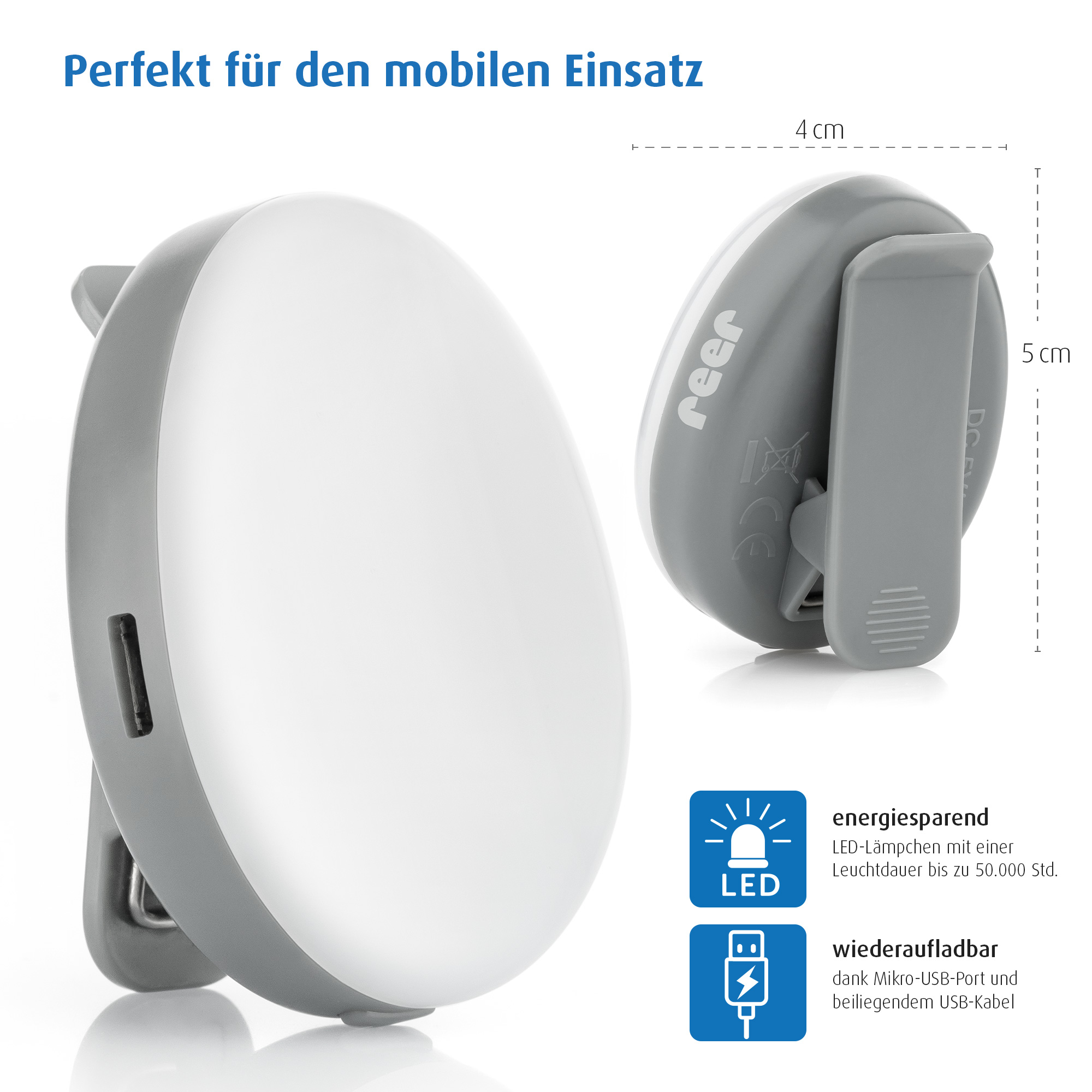 Nachtlichter, reer, Grau – Produktansicht