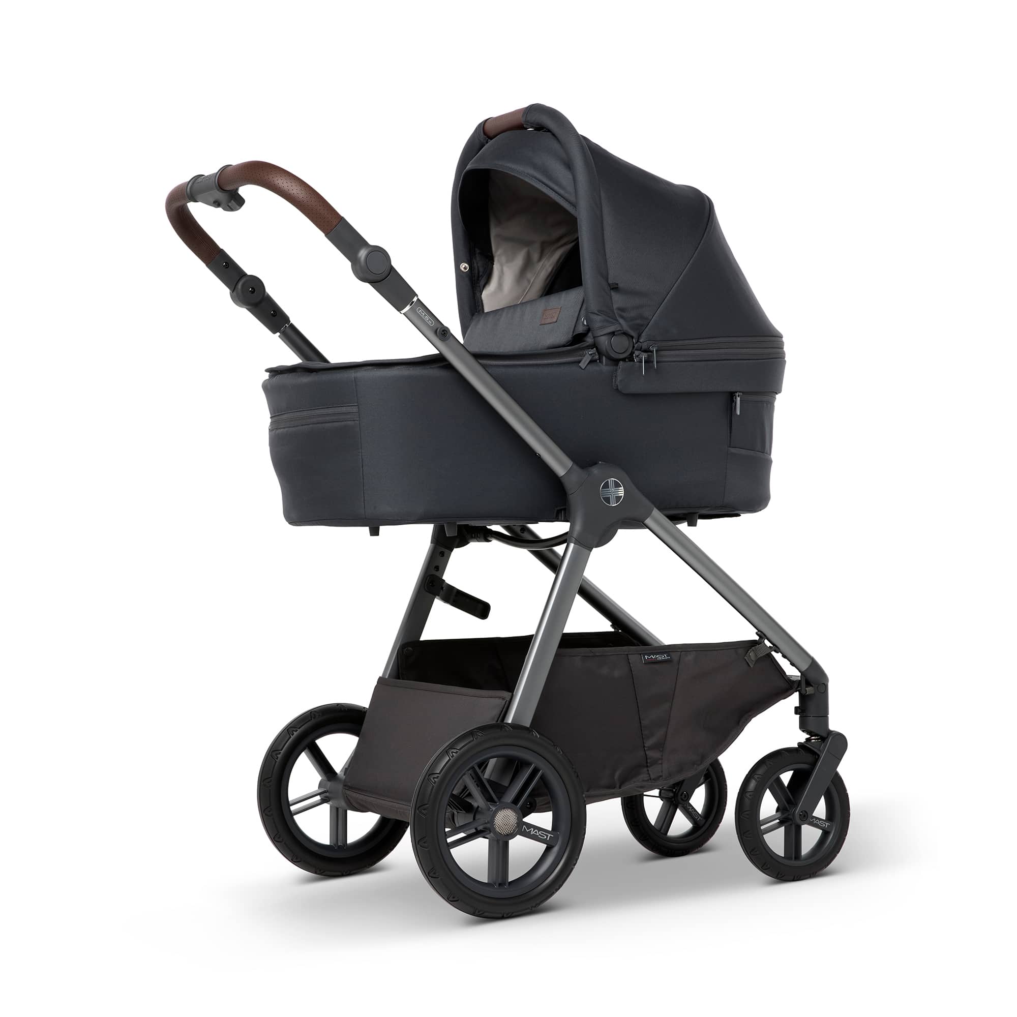 Kombi-Kinderwagen, MAST, Grau – Besonderheit: inkl. Babywanne, Sportsitz, Regenschutz
